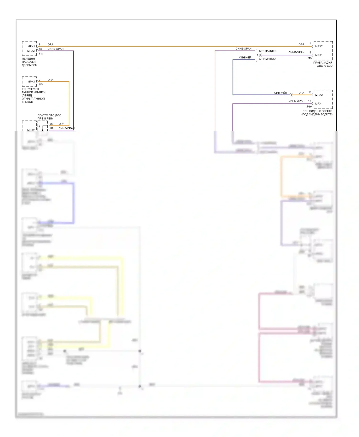 GS Lexus II рестайлинг (2000-2004): Электросхема шины высокого/низкого уровня 