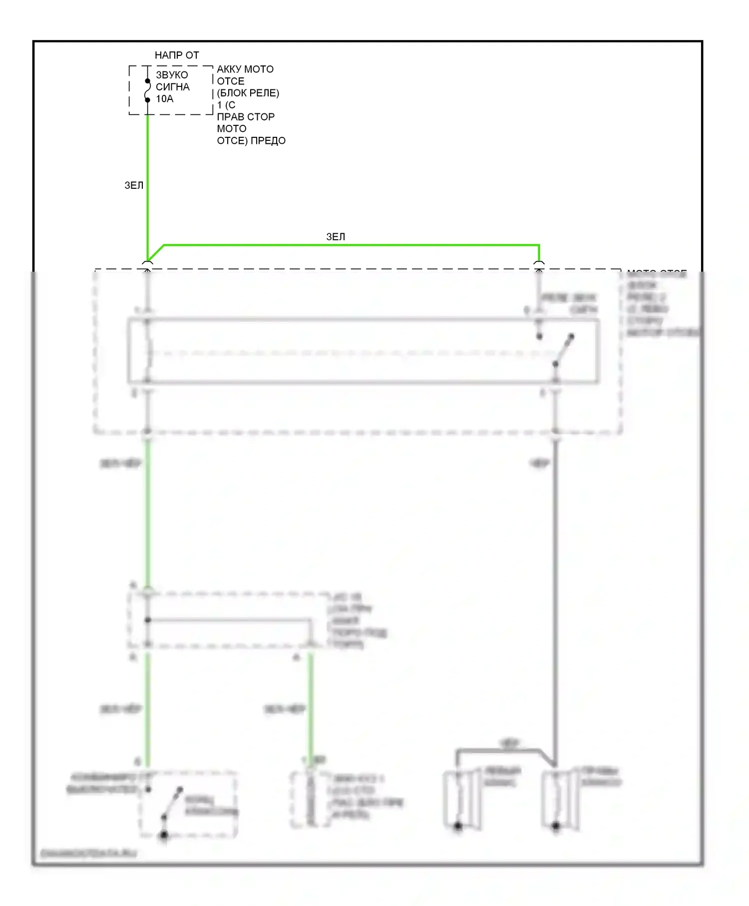 GS Lexus II рестайлинг (2000-2004): Электросхема клаксона 
