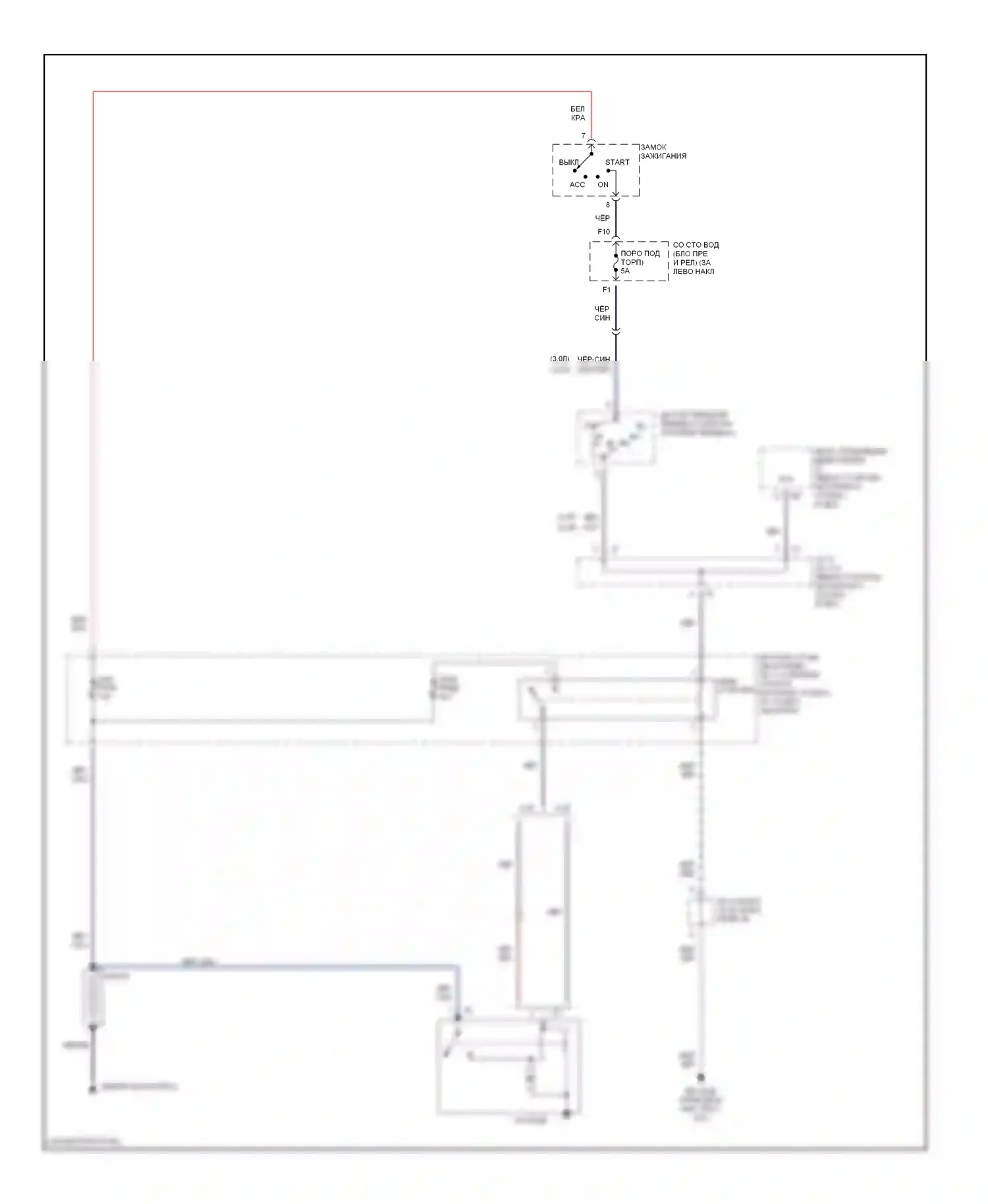 GS Lexus II рестайлинг (2000-2004): Электросхема стартера 