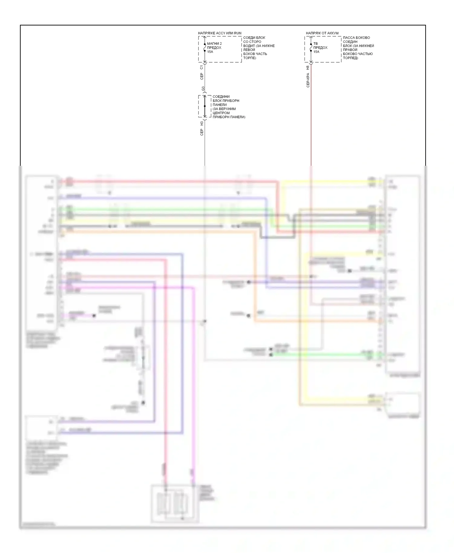 GS Lexus II (1997-2000): Электросхема навигации 