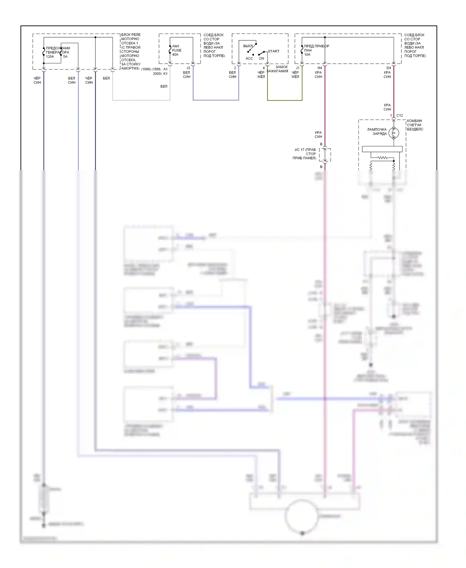 GS Lexus II (1997-2000): Электросхема генератора 