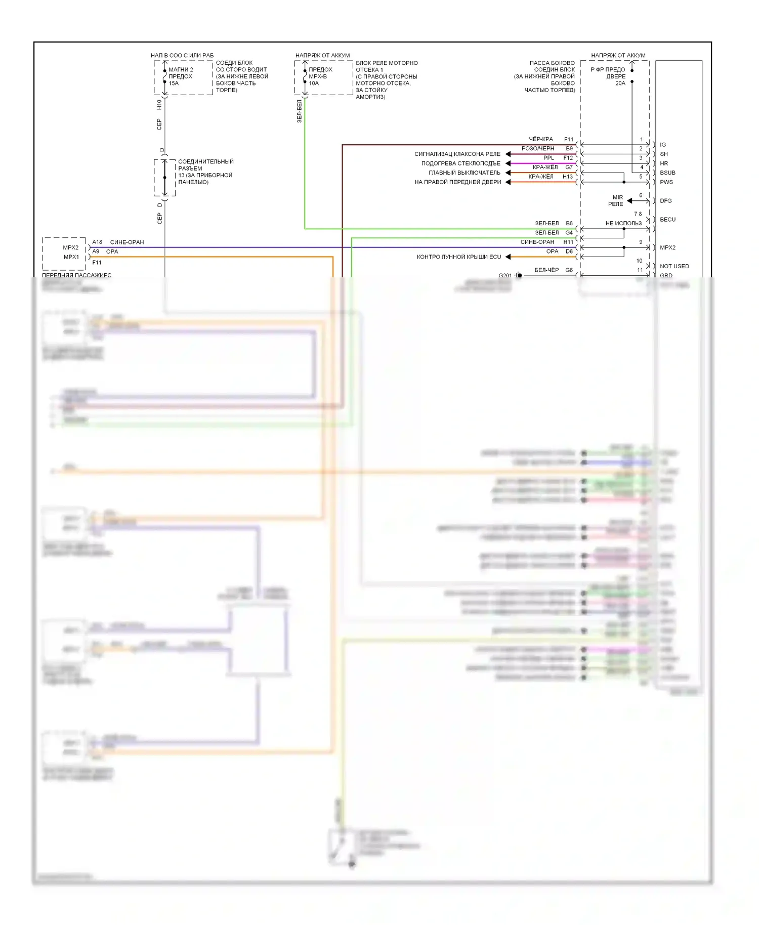 GS Lexus II (1997-2000): Электросхемы компьютера тела (2 из 2) 
