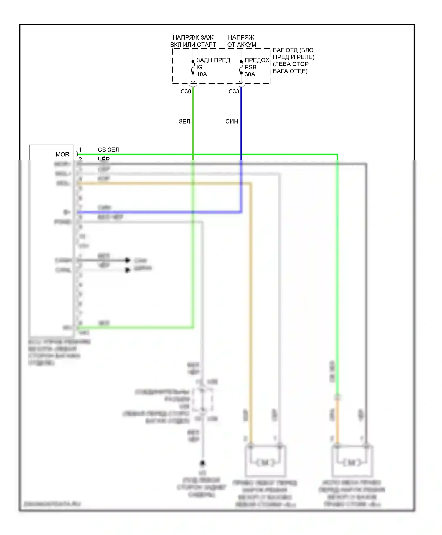 GS Lexus III рестайлинг (2007-2011): Электросхема до экстренного торможения 