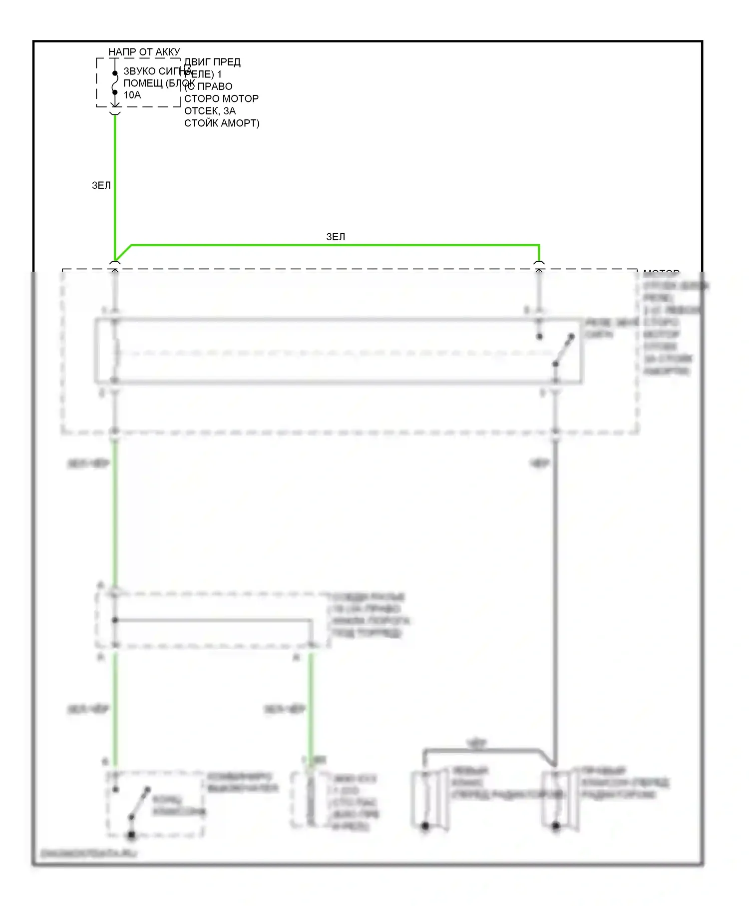 GS Lexus III (2004-2007): Электросхема клаксона 