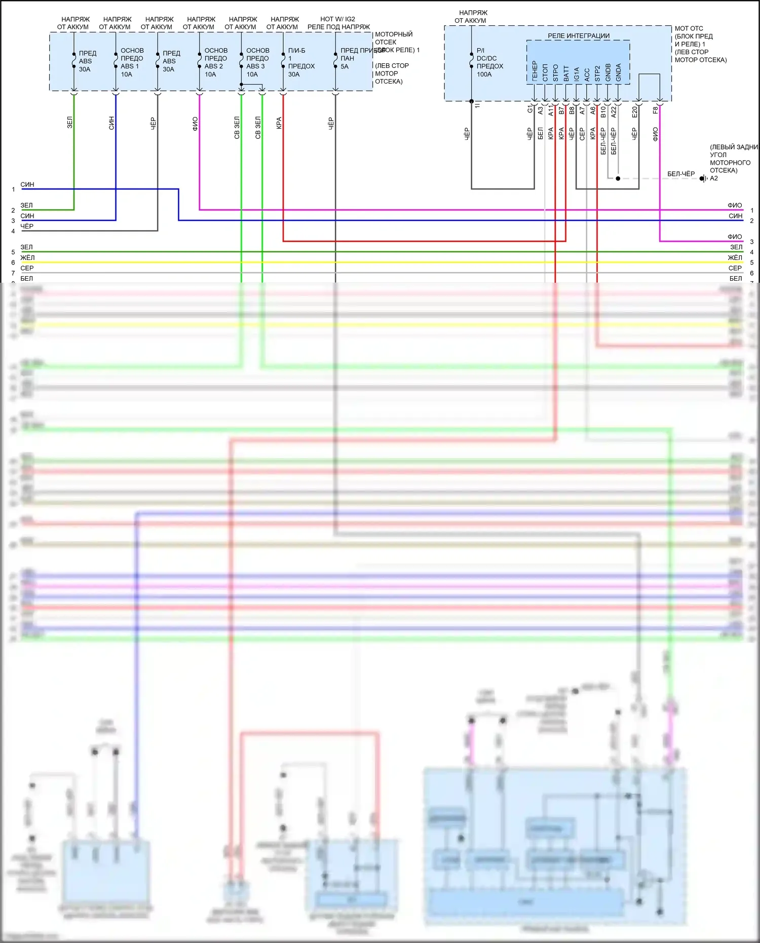 GS Lexus IV рестайлинг (2015-2020): Антиблокировочная система abs электросхема (2 из 4) 