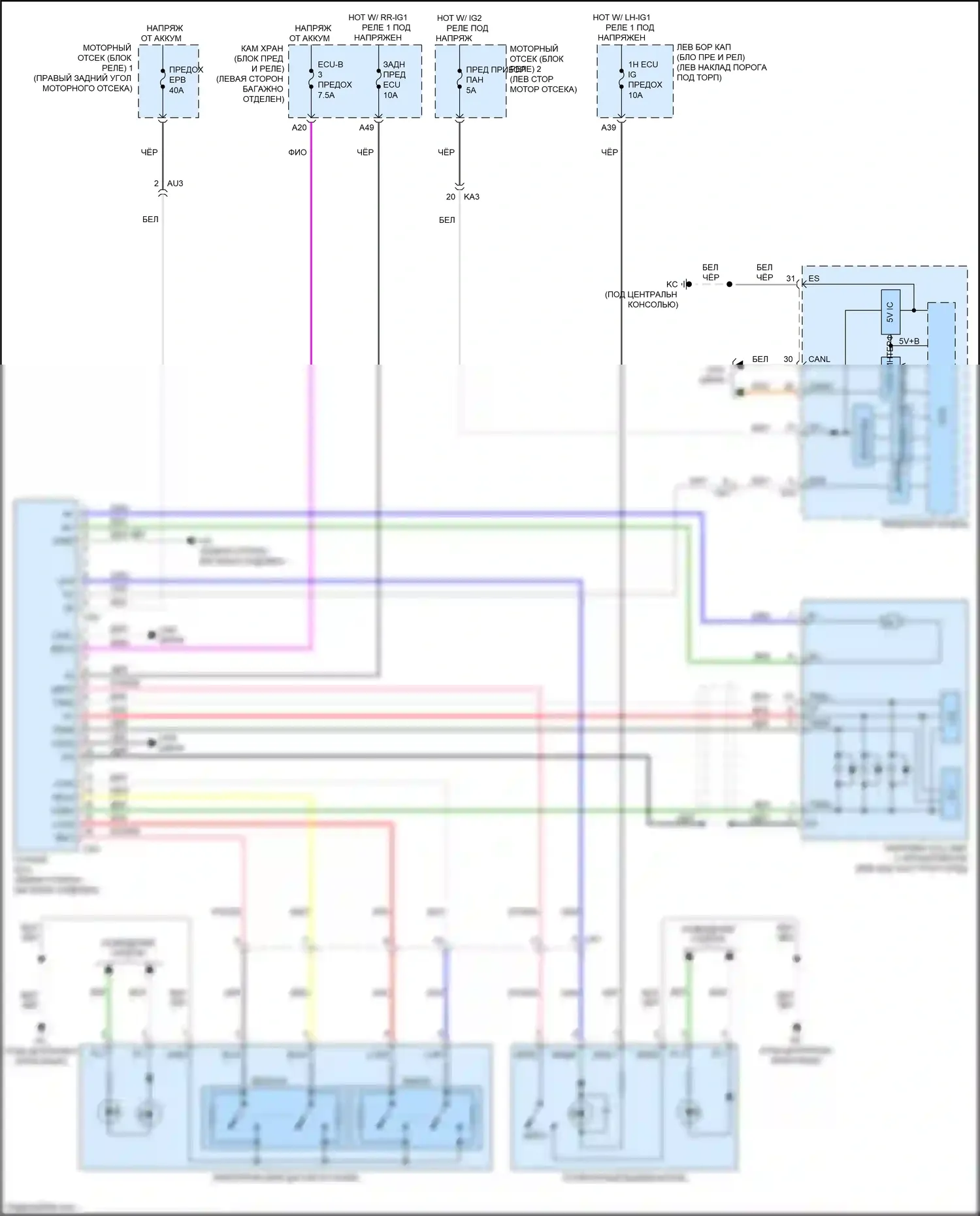 GS Lexus IV рестайлинг (2015-2020): Электрический ручник электросхема 