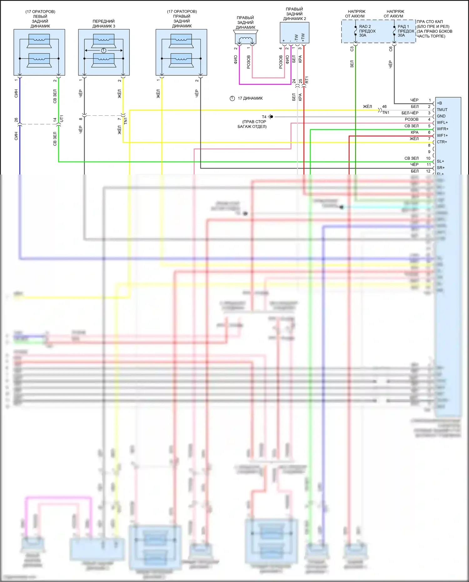 GS Lexus IV рестайлинг (2015-2020): Электросхема навигации (4 из 4) 