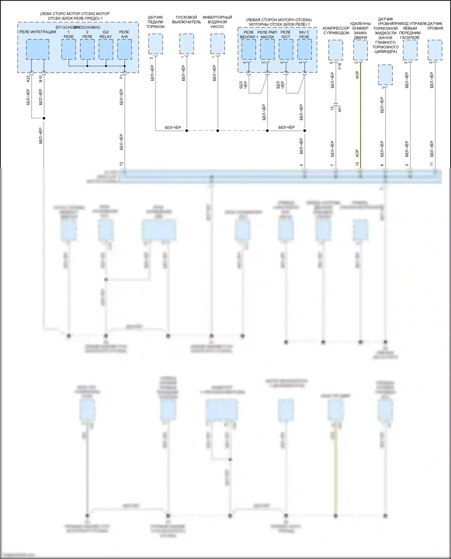 GS Lexus IV рестайлинг (2015-2020): Электросхема разводки массы (1 из 7) 