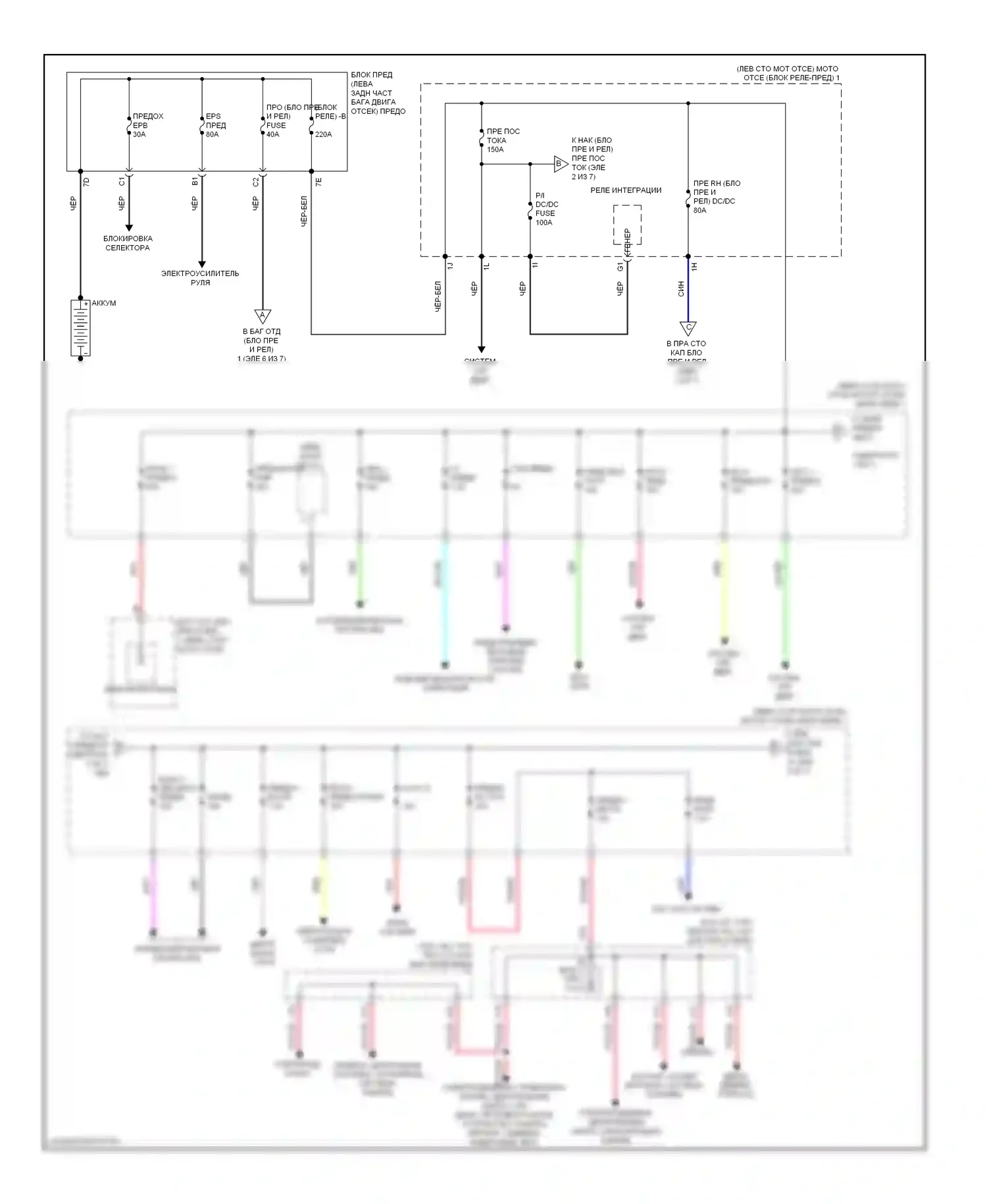 GS Lexus IV (2011-2015): Электросхема блока предохранителей реле (1 из 7) 