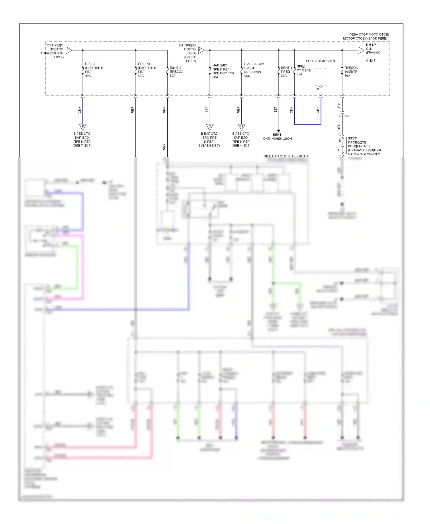 GS Lexus IV (2011-2015): Электросхема блока предохранителей реле (2 из 7) 