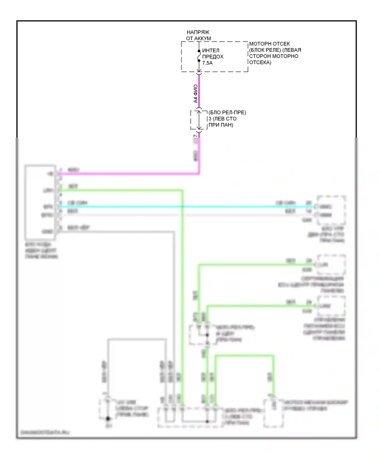 GX Lexus J150 (2009-2013): Электросхема иммобилайзера 