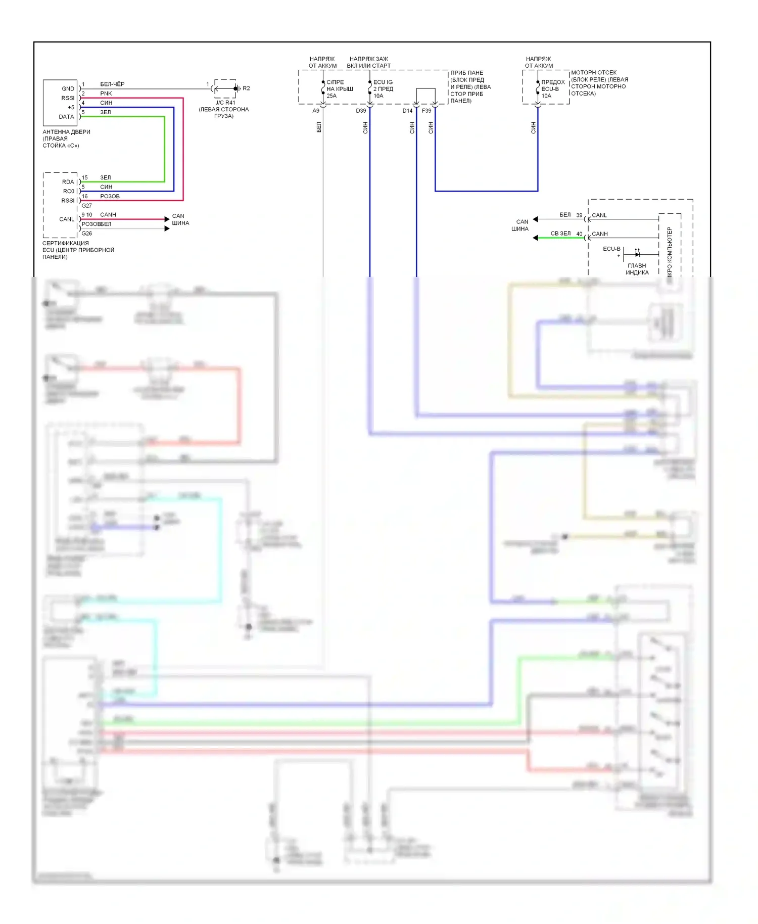 GX Lexus J150 (2009-2013): Электросхема складной крыши/люка 
