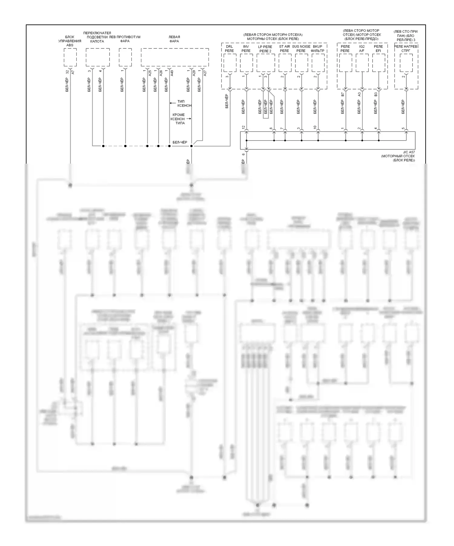 GX Lexus J150 (2009-2013): Электросхема точек подключения масс (1 из 5) 