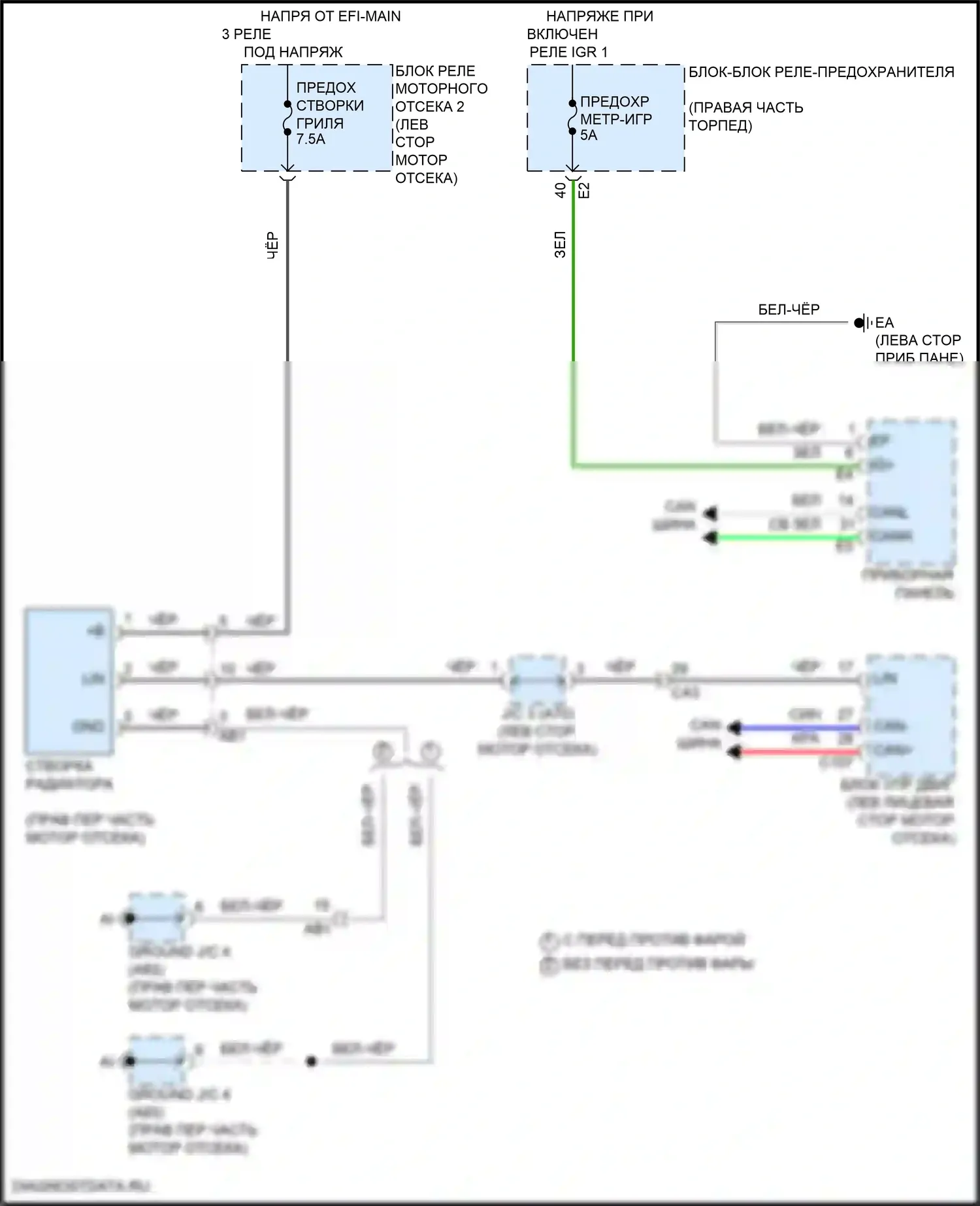 GX Lexus J310 (2023-2024): Электросхема активных управление кузовом и подвеской 
