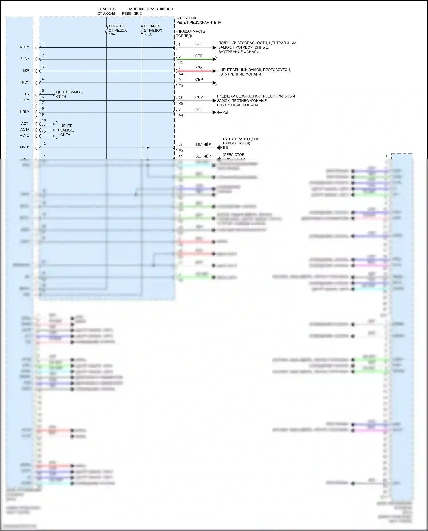 GX Lexus J310 (2023-2024): Электросхема эбу кузова 