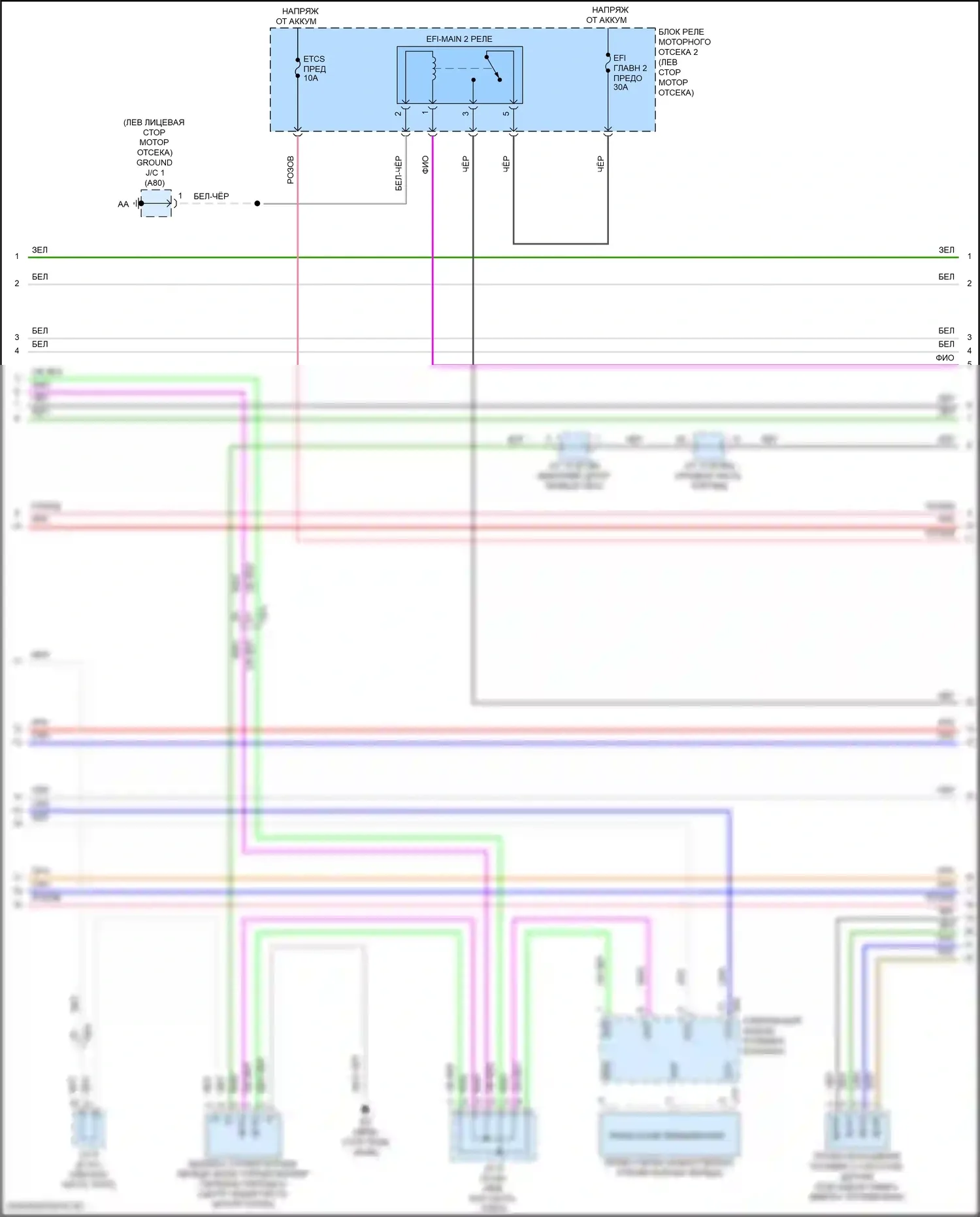 GX Lexus J310 (2023-2024): Электросхема двигателя 3,4л турбо (2 из 8) 