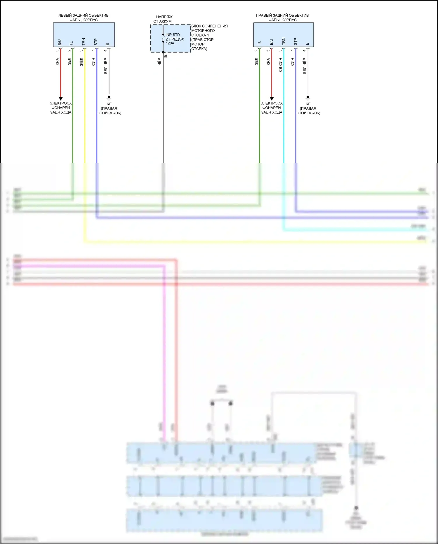 GX Lexus J310 (2023-2024): Электросхема фар и фонарей (2 из 5) 