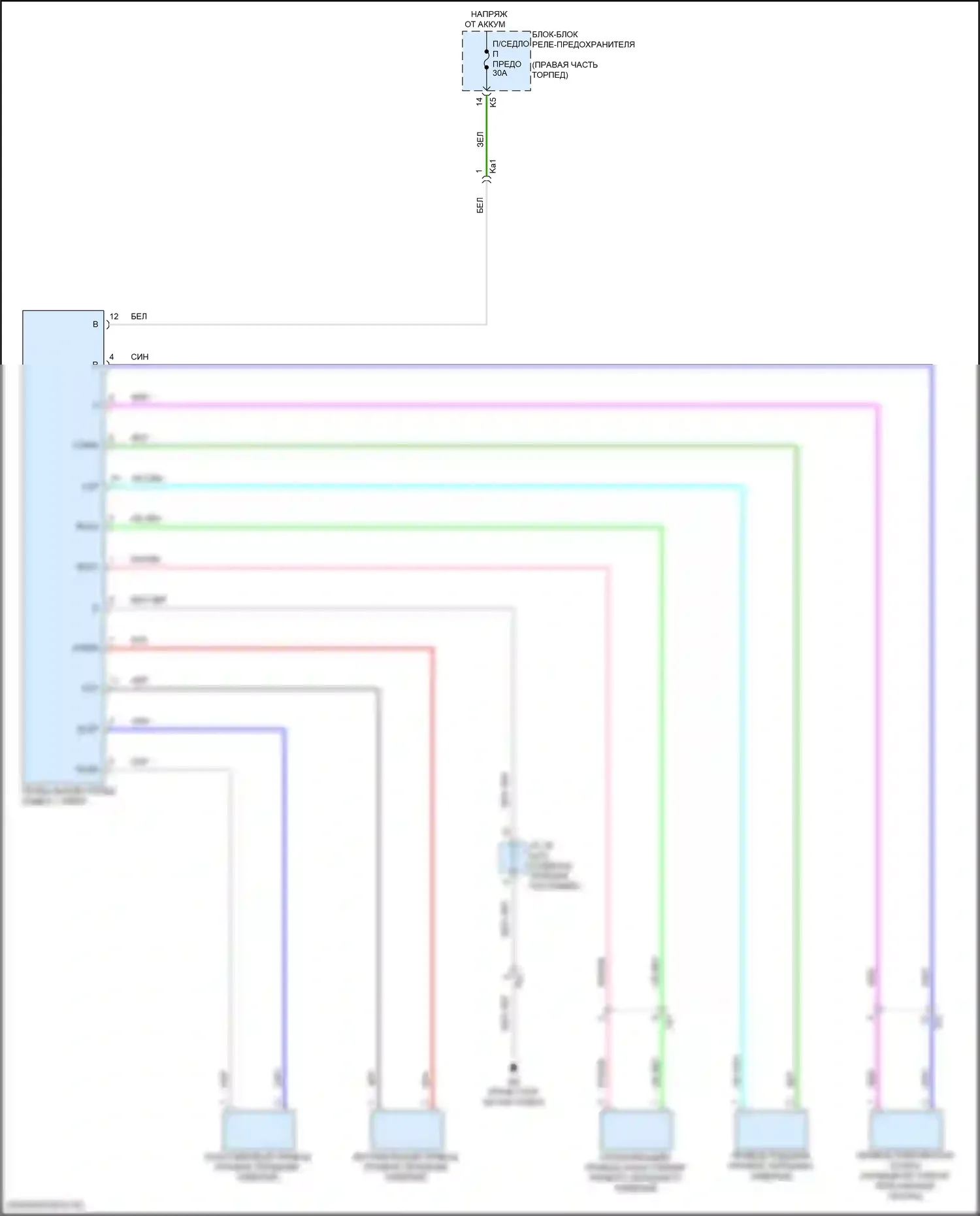 GX Lexus J310 (2023-2024): Электросхема сиденья питания для пассажиров 