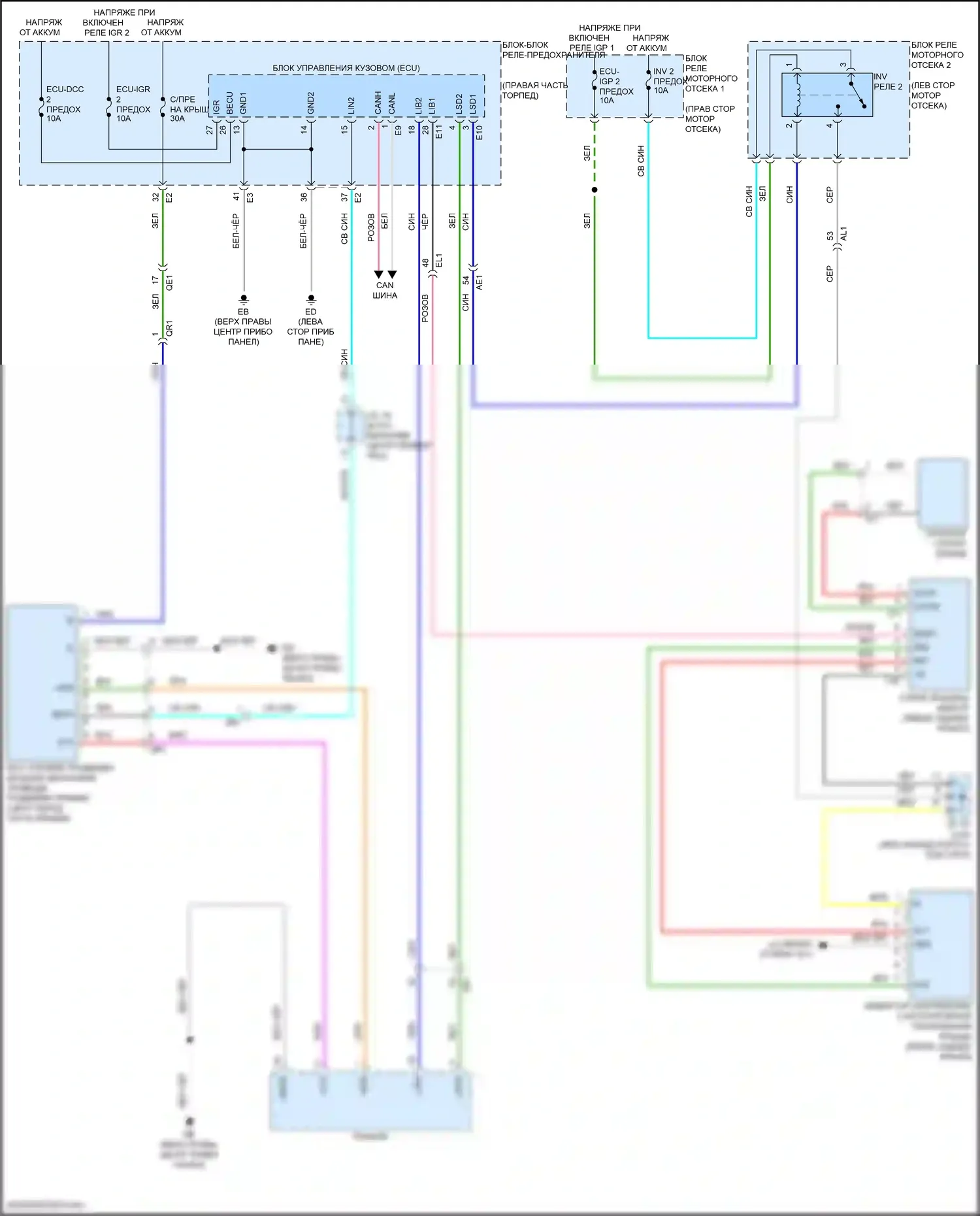 GX Lexus J310 (2023-2024): Панорамная электросхема крыши 