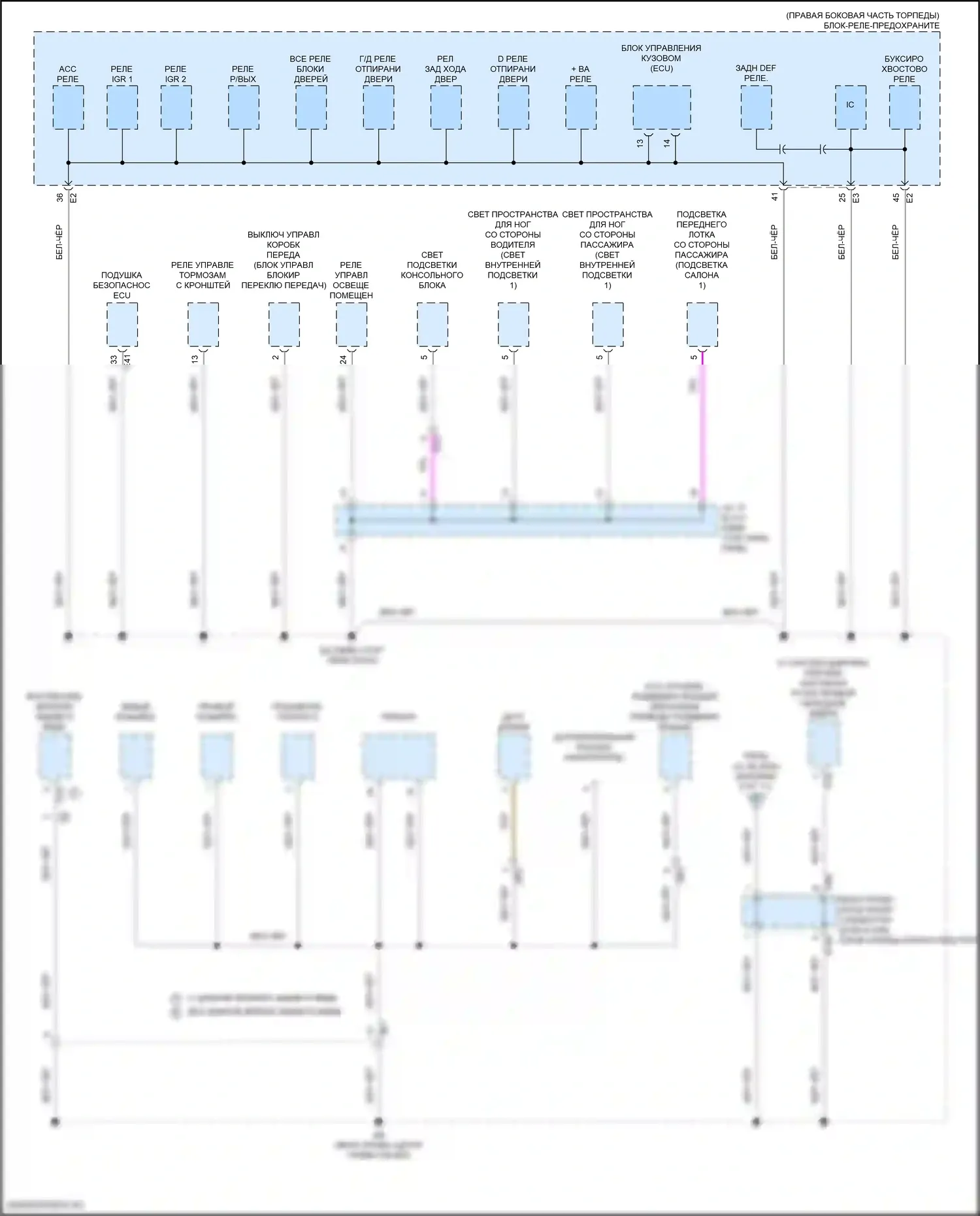 GX Lexus J310 (2023-2024): Электросхема разводки массы (8 из 11) 