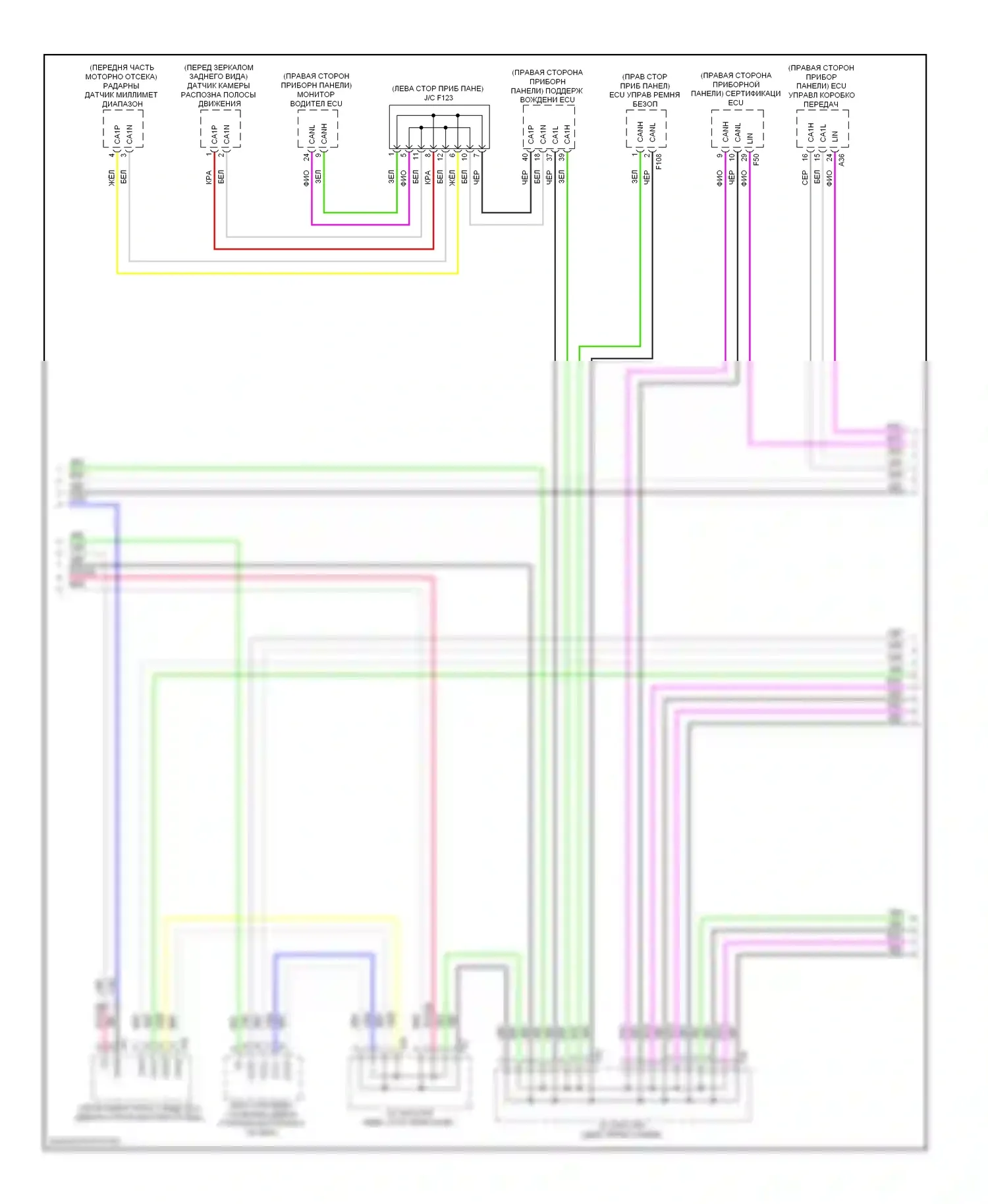 HS Lexus I (2009-2012): Can шина электросхема (2 из 3) 