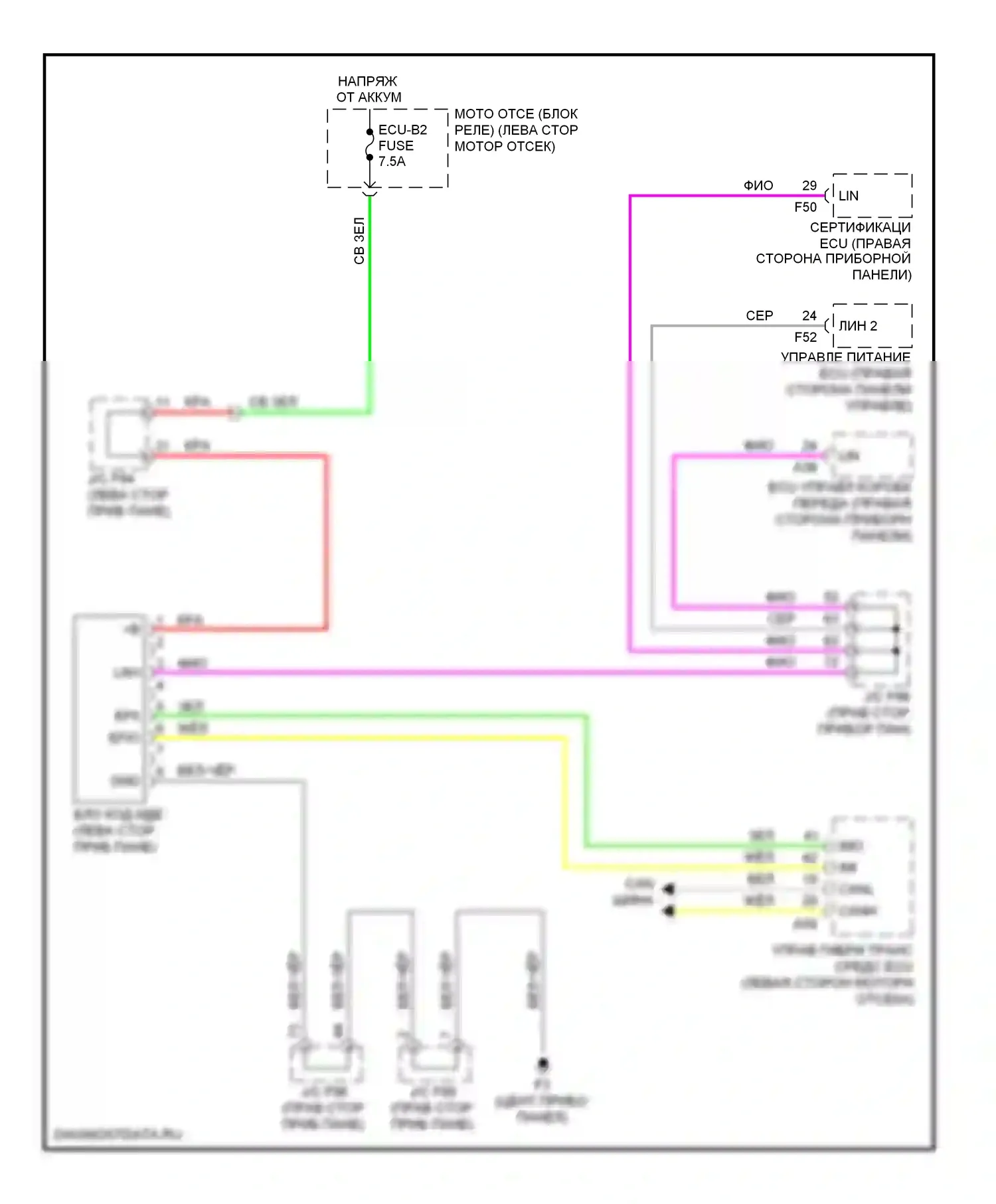 HS Lexus I (2009-2012): Электросхема иммобилайзера 