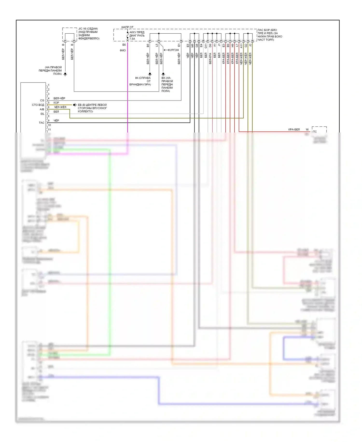 IS Lexus I (1999-2005): Can шина электросхема 