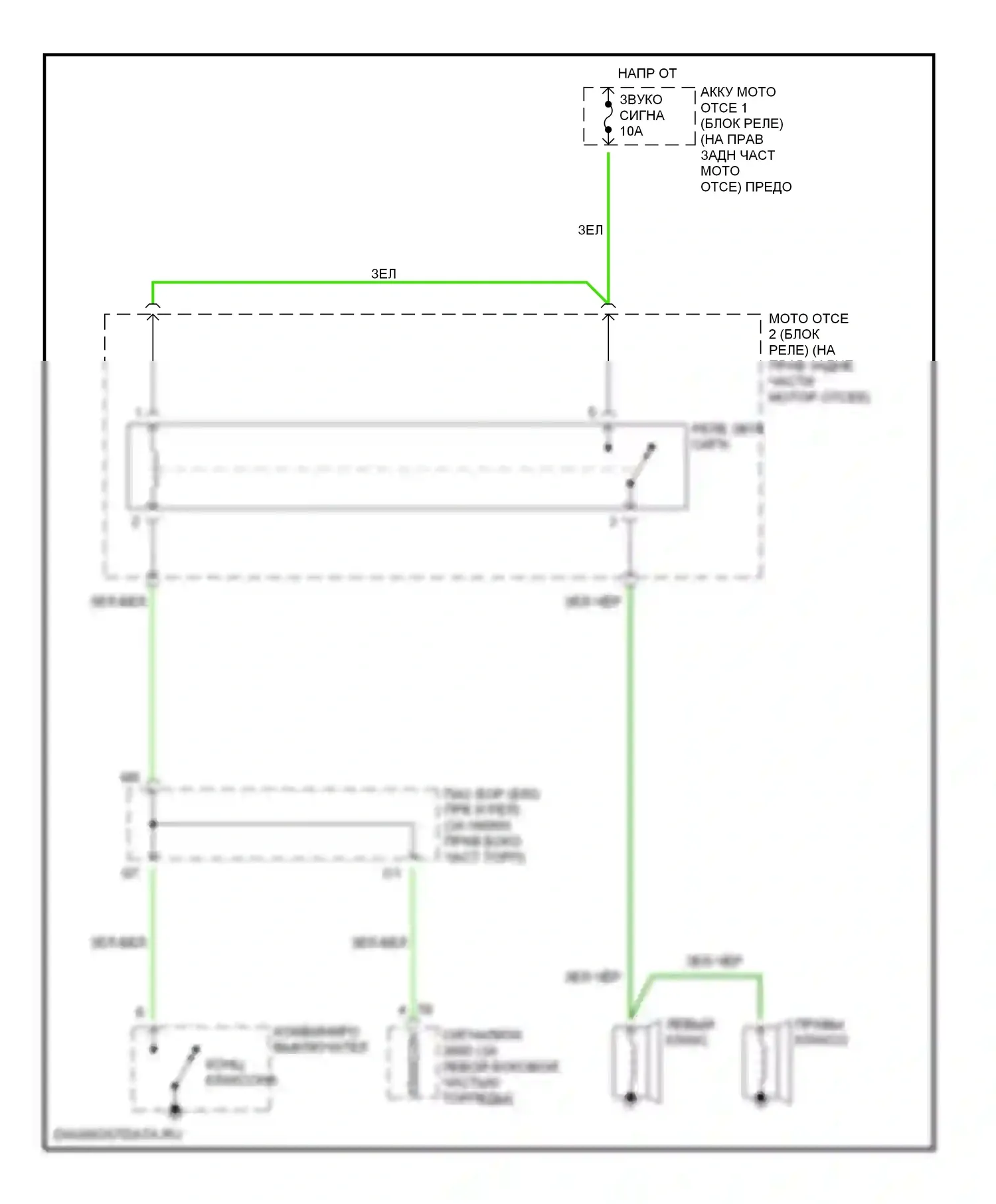 IS Lexus I (1999-2005): Электросхема клаксона 