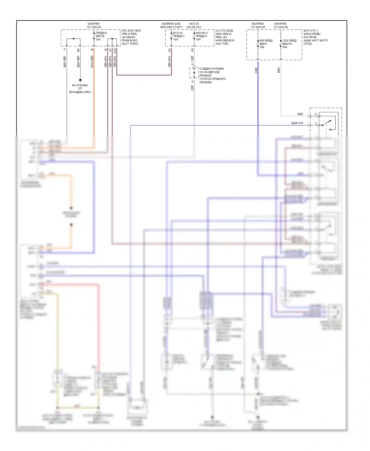 IS Lexus I (1999-2005): Электросхема вентилятора охлаждения 