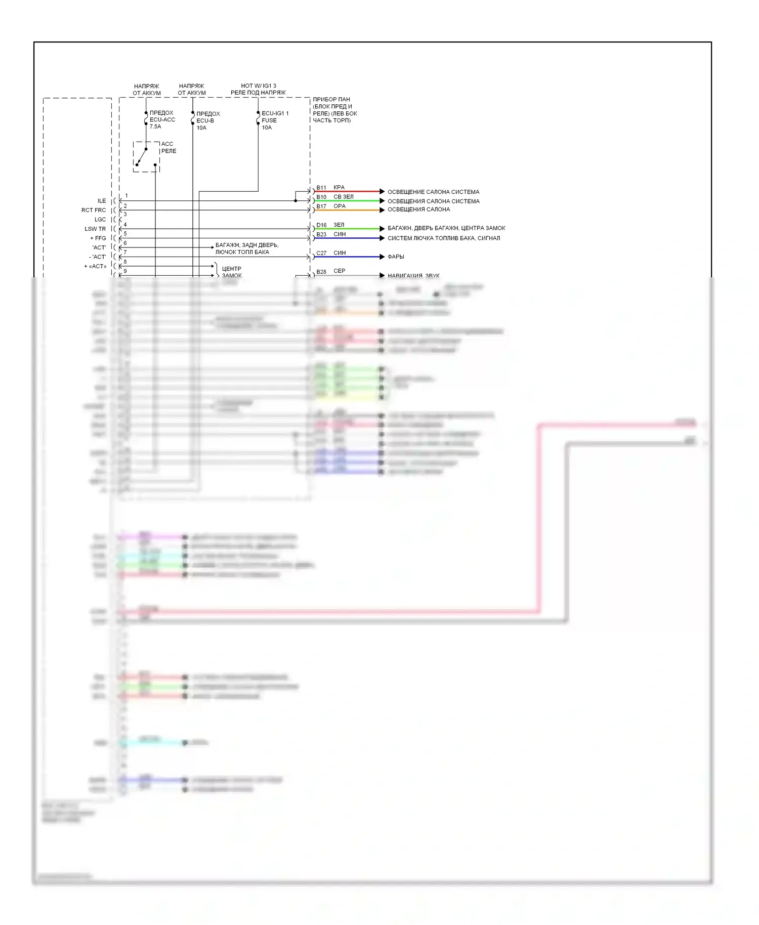 IS Lexus II рестайлинг 2 (2010-2016): Электросхема эбу кузова (1 из 4) 
