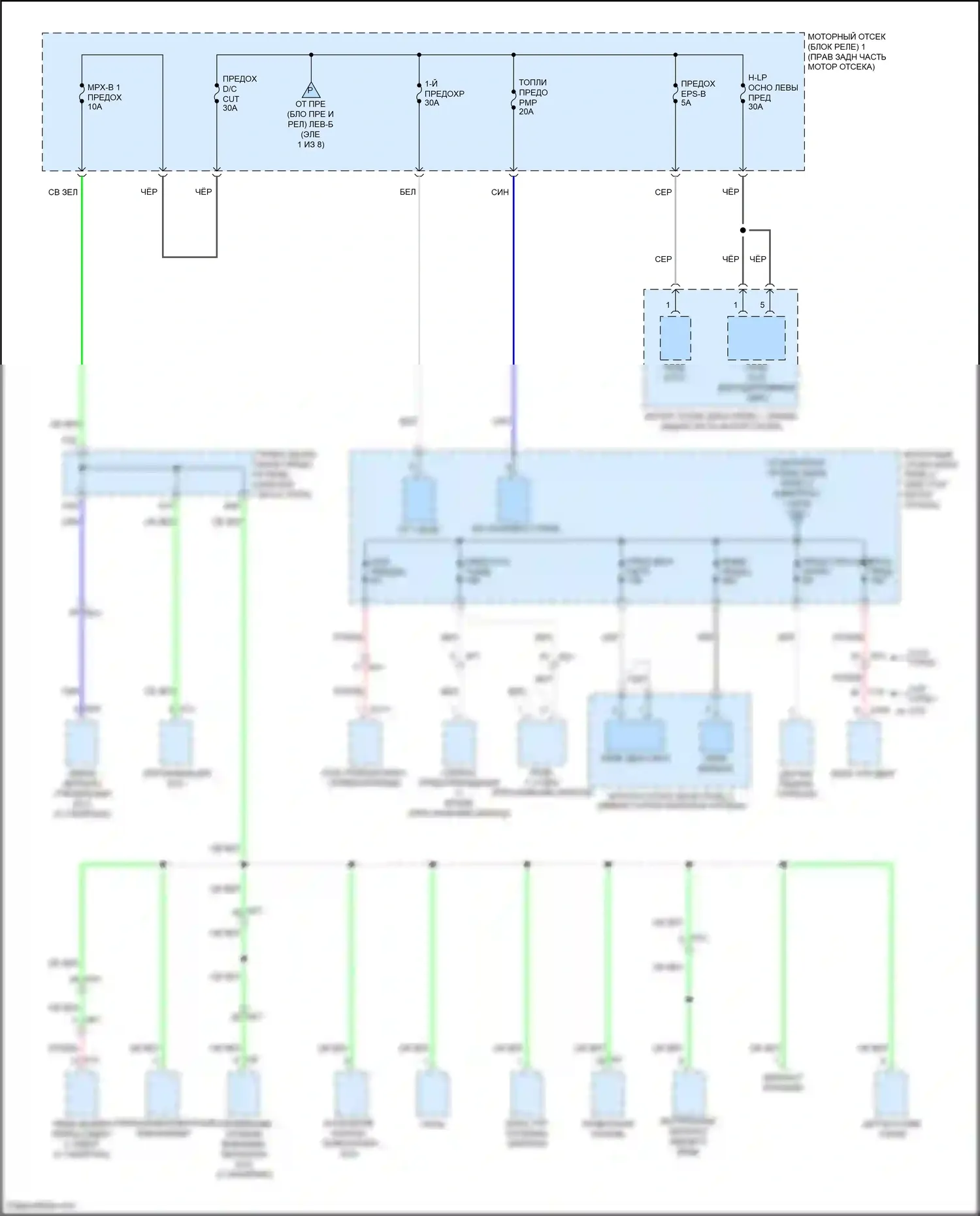 IS Lexus III рестайлинг 2 (2020-2024): Электросхема блока предохранителей реле (2 из 8) 