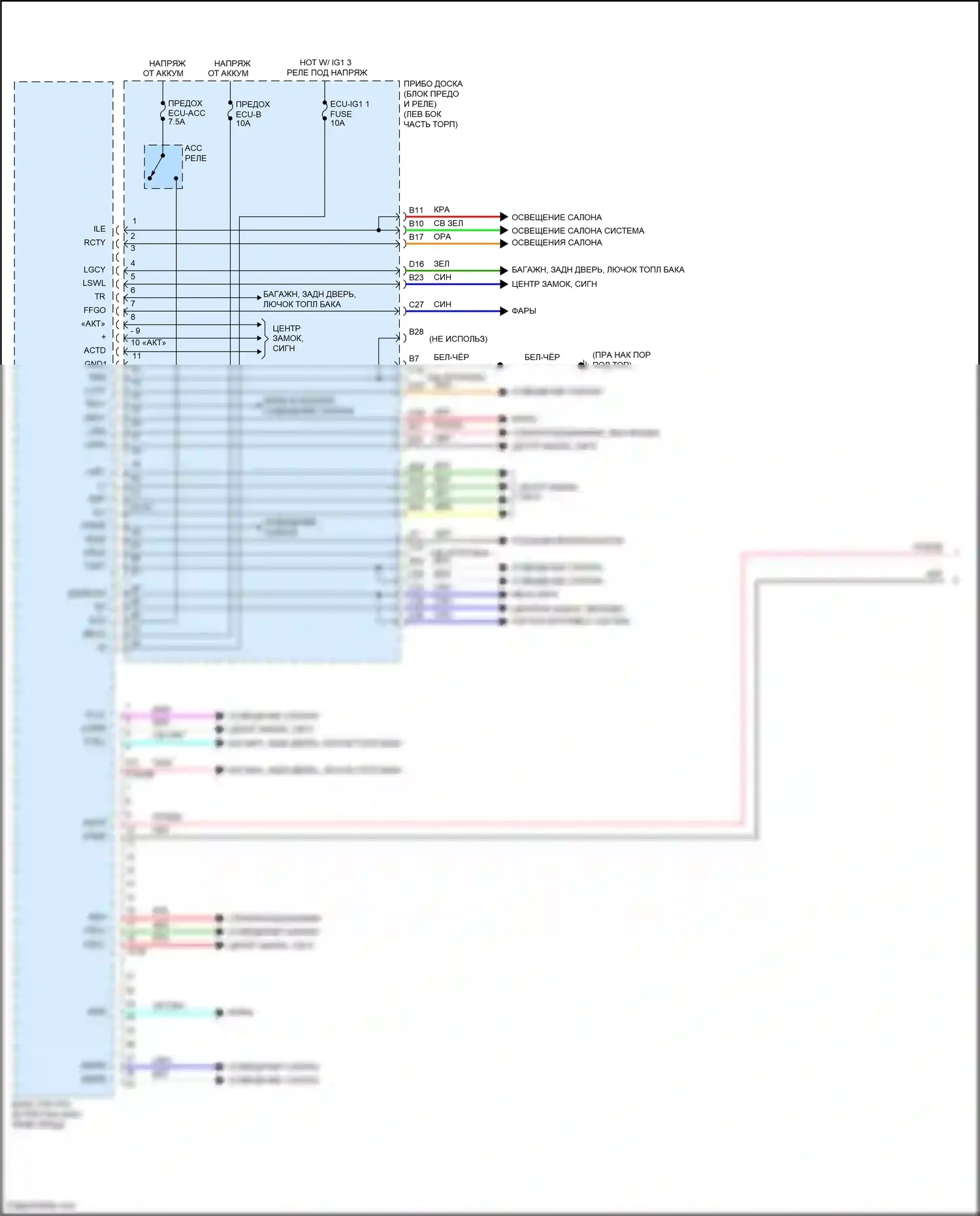 IS Lexus III рестайлинг 2 (2020-2024): Электросхема эбу кузова (1 из 4) 