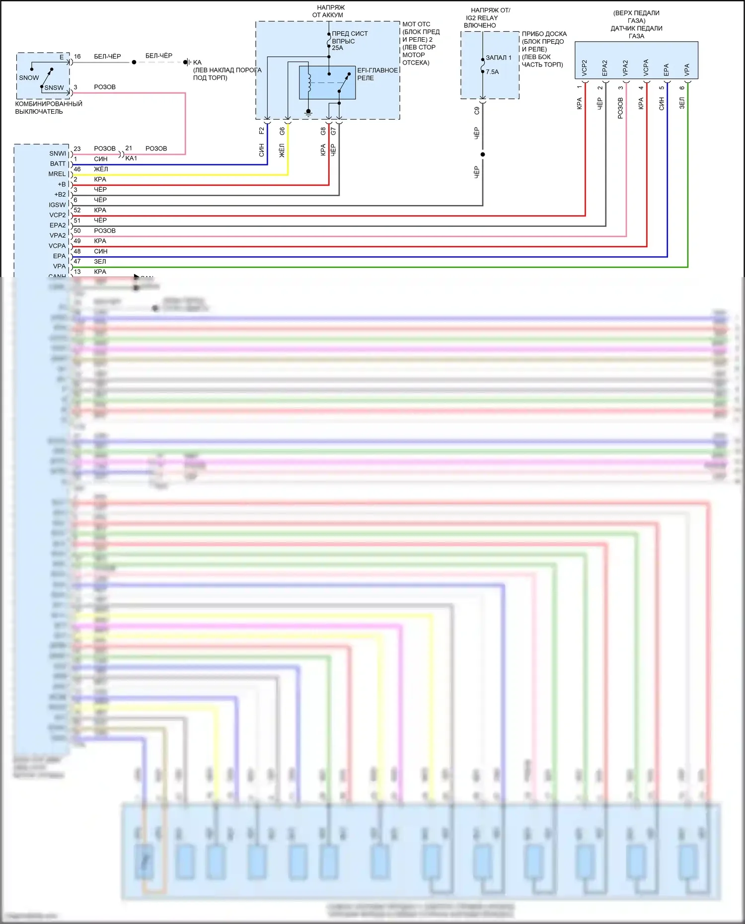 IS Lexus III рестайлинг 2 (2020-2024): 2,0л турбо, электросхема коробки передач (1 из 3) 
