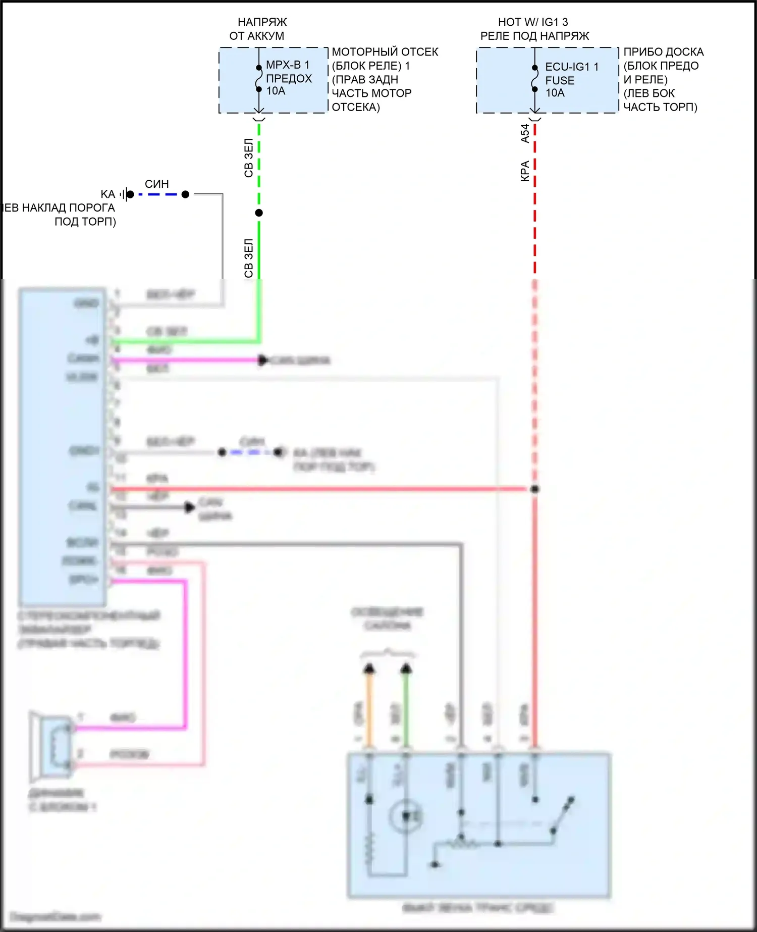 IS Lexus III рестайлинг 2 (2020-2024): Электросхема активного звукового контроля 