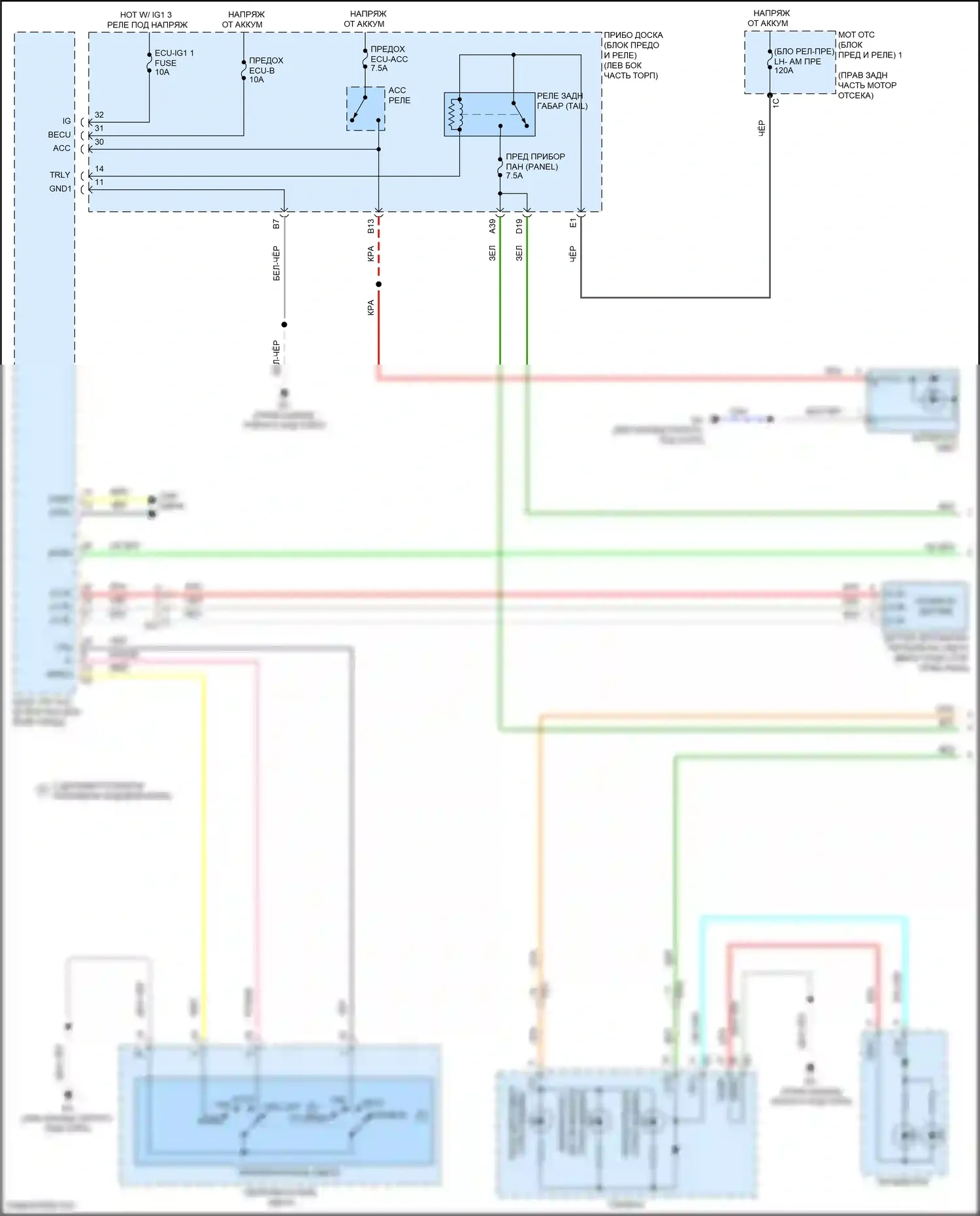 IS Lexus III рестайлинг 2 (2020-2024): Электросхема подсветки приборной панели (1 из 4) 