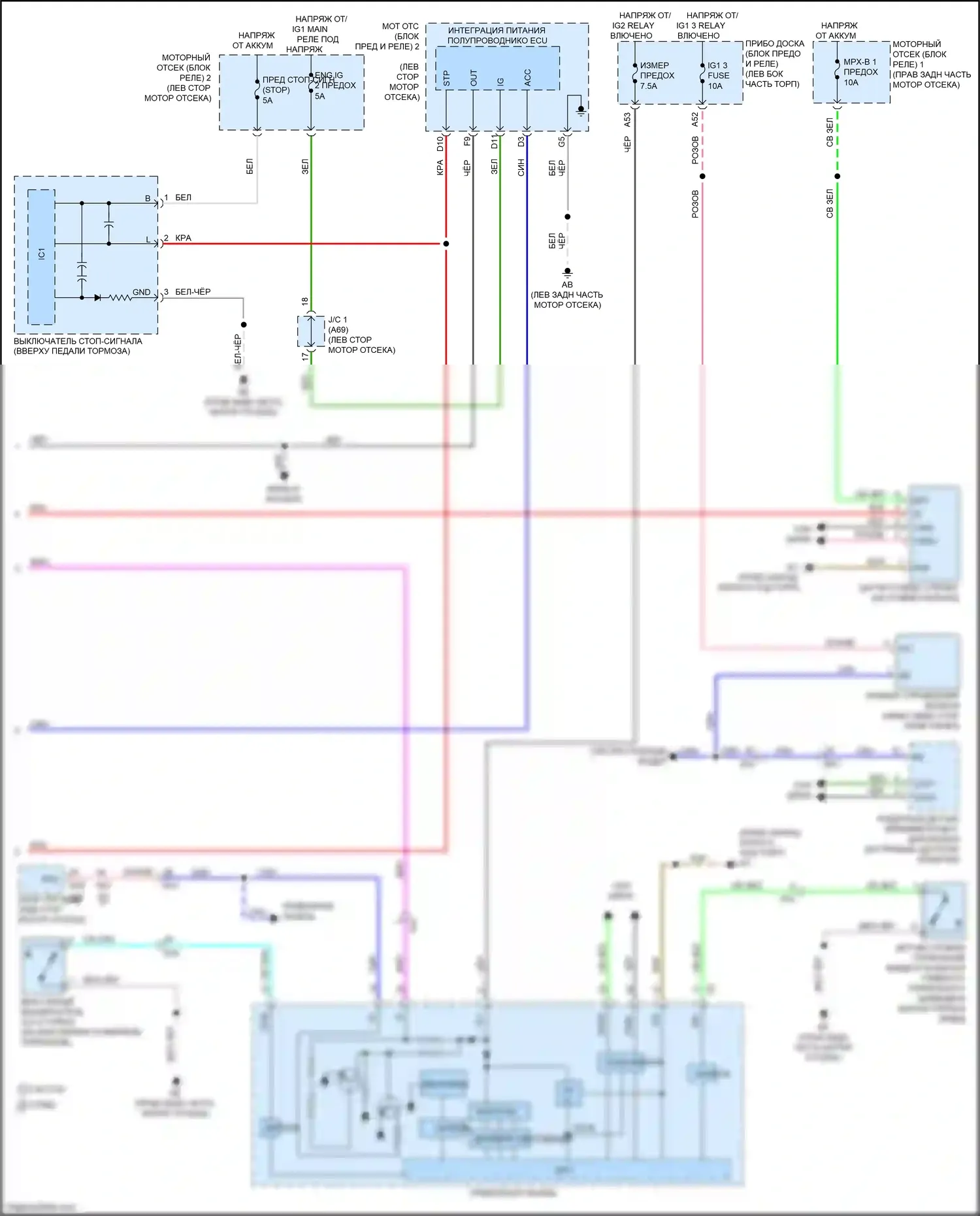 IS Lexus III рестайлинг (2015-2020): Антиблокировочная система abs электросхема (2 из 2) 