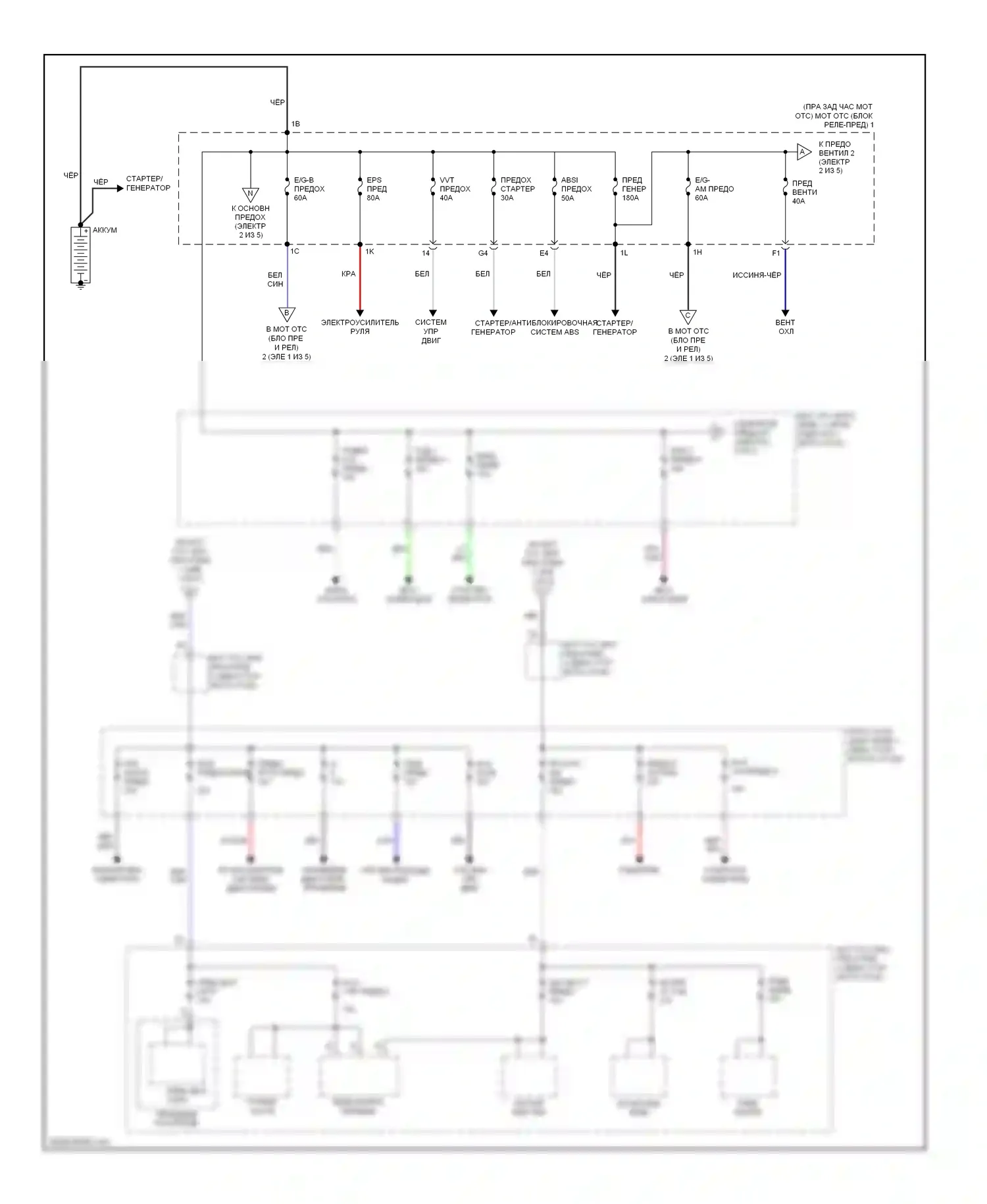 IS Lexus III (2013-2016): Электросхема блока предохранителей реле (1 из 5) 