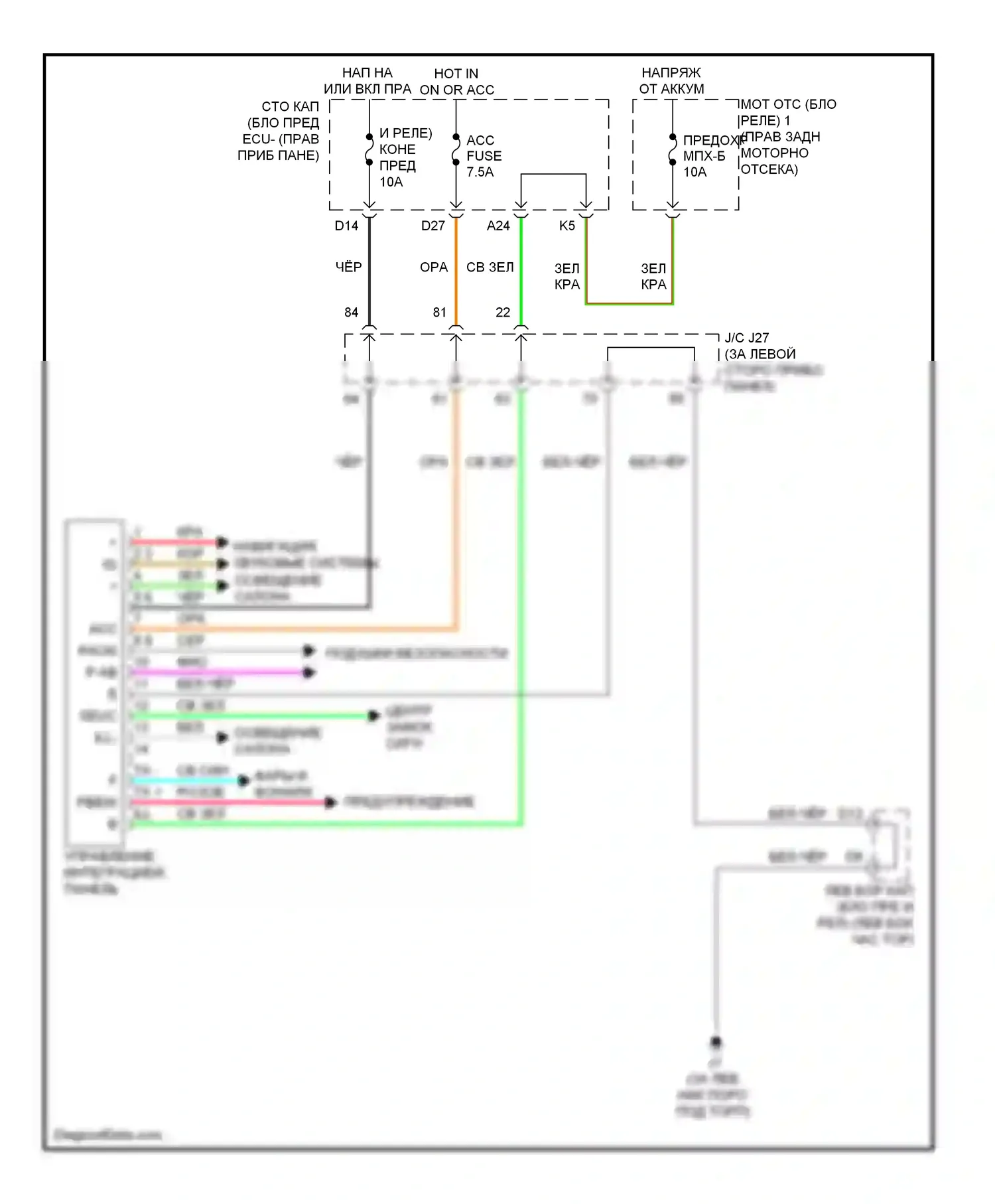 IS Lexus III (2013-2016): Электросхема управления интеграцией и панели 