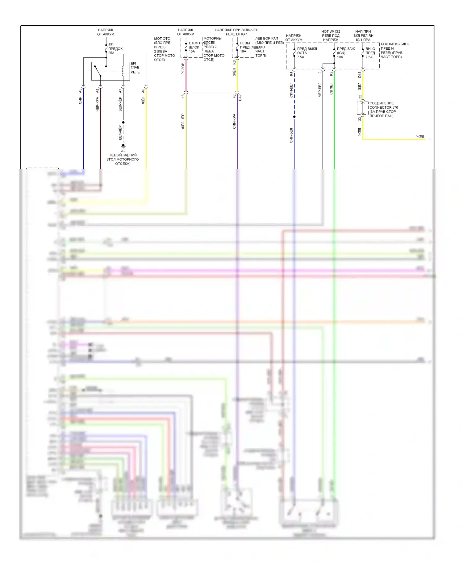 IS Lexus III (2013-2016): Электросхема круиз-контроля с динамическим радиолокационным управлением (1 из 4) 