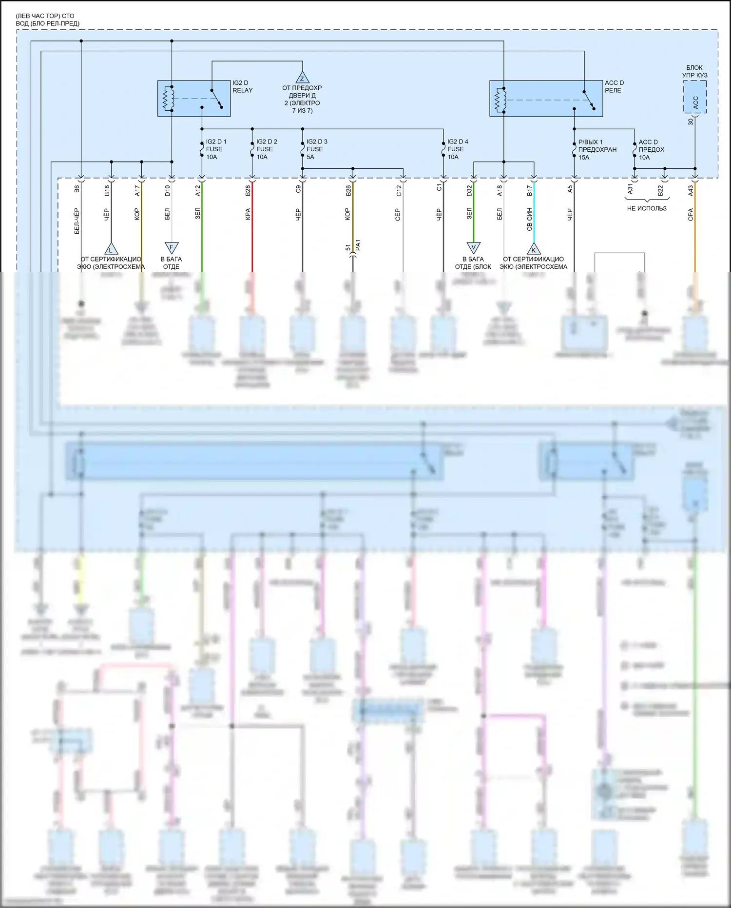 LC Lexus I (2016-2024): Электросхема блока предохранителей реле (4 из 7) 
