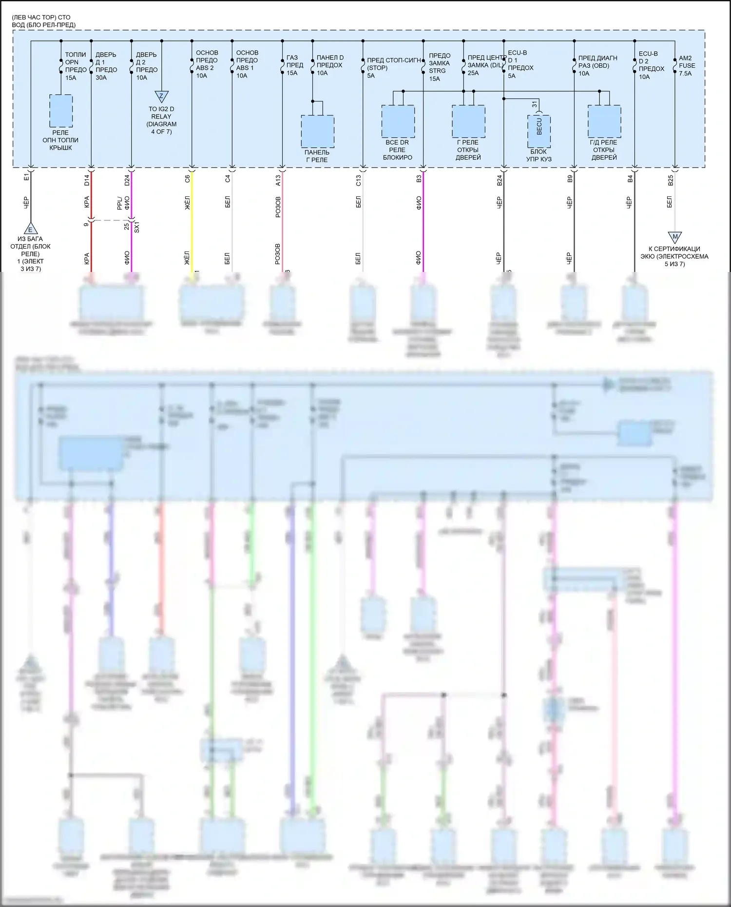 LC Lexus I (2016-2024): Электросхема блока предохранителей реле (7 из 7) 