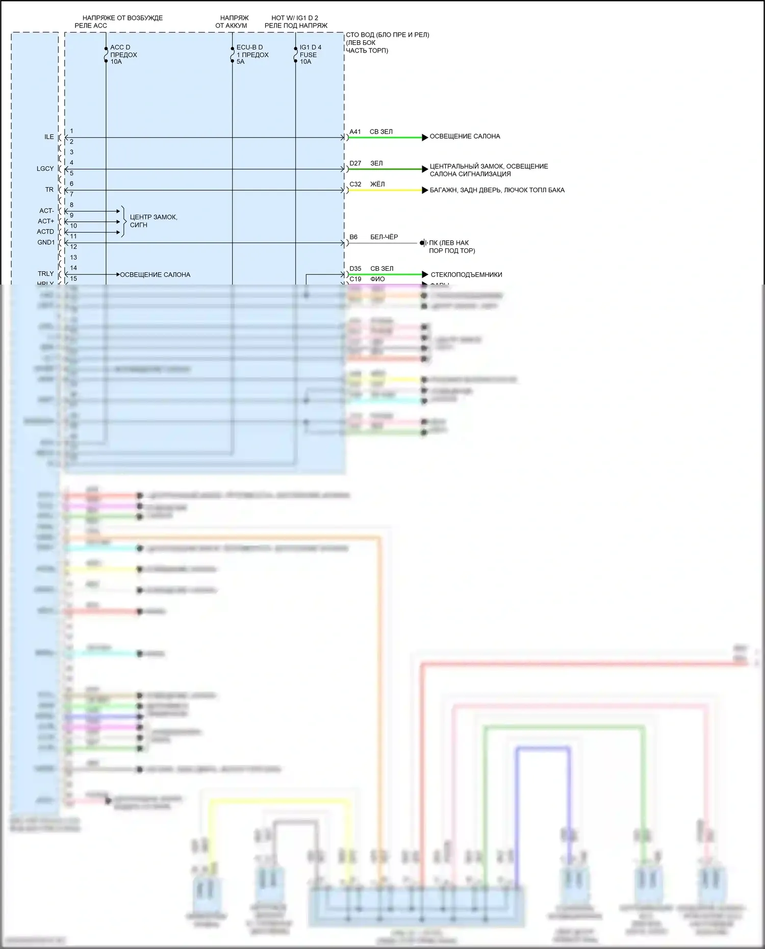 LC Lexus I (2016-2024): Электросхема эбу кузова (1 из 2) 