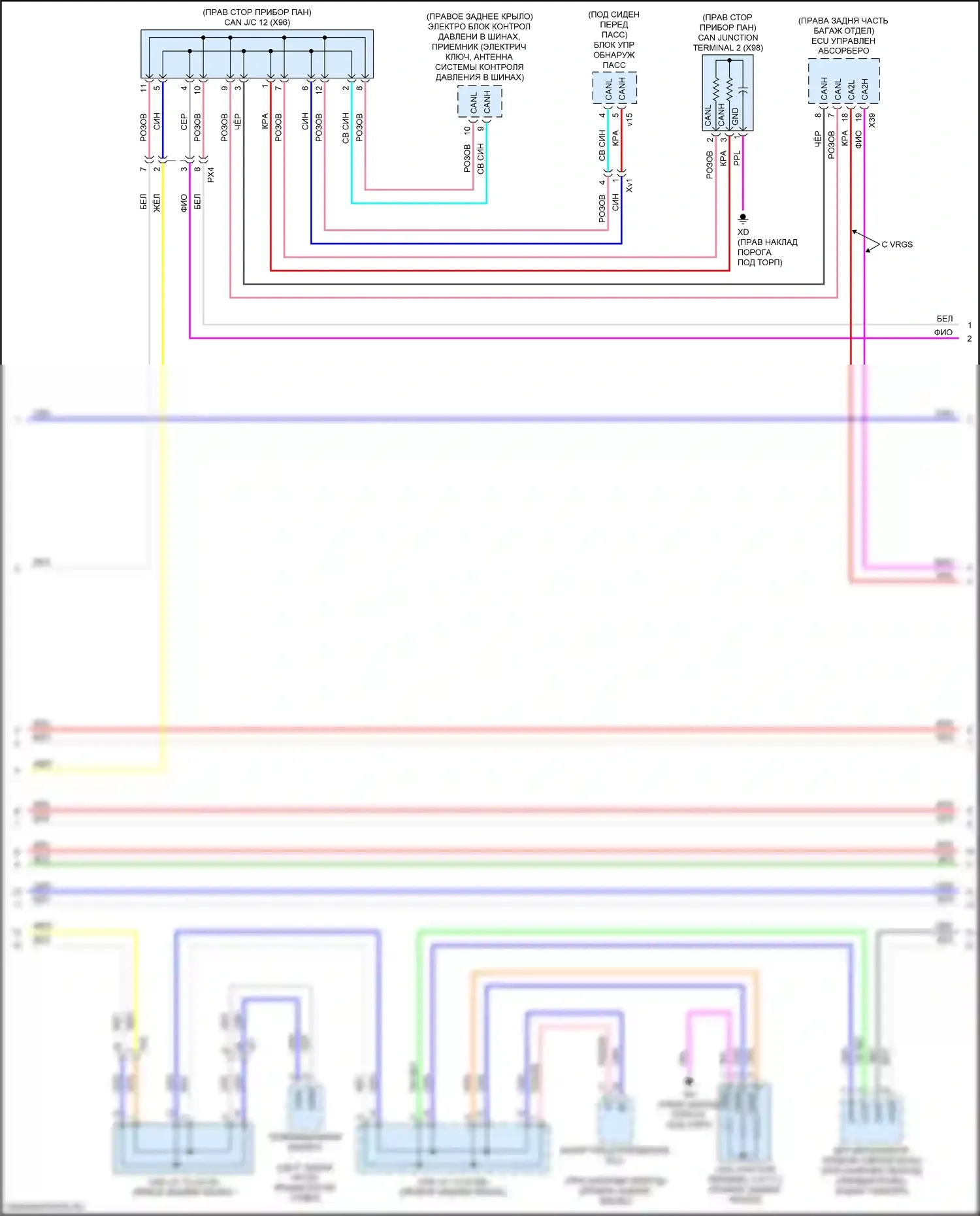 LC Lexus I (2016-2024): Can шина электросхема (5 из 7) 