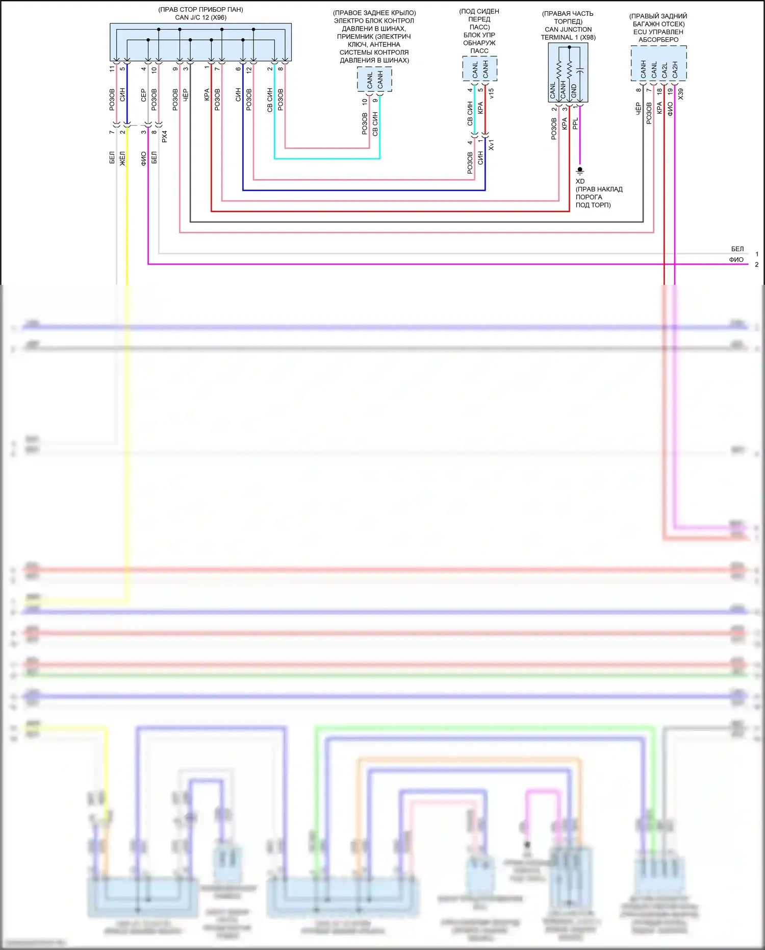 LC Lexus I (2016-2024): Can шина электросхема (5 из 8) 