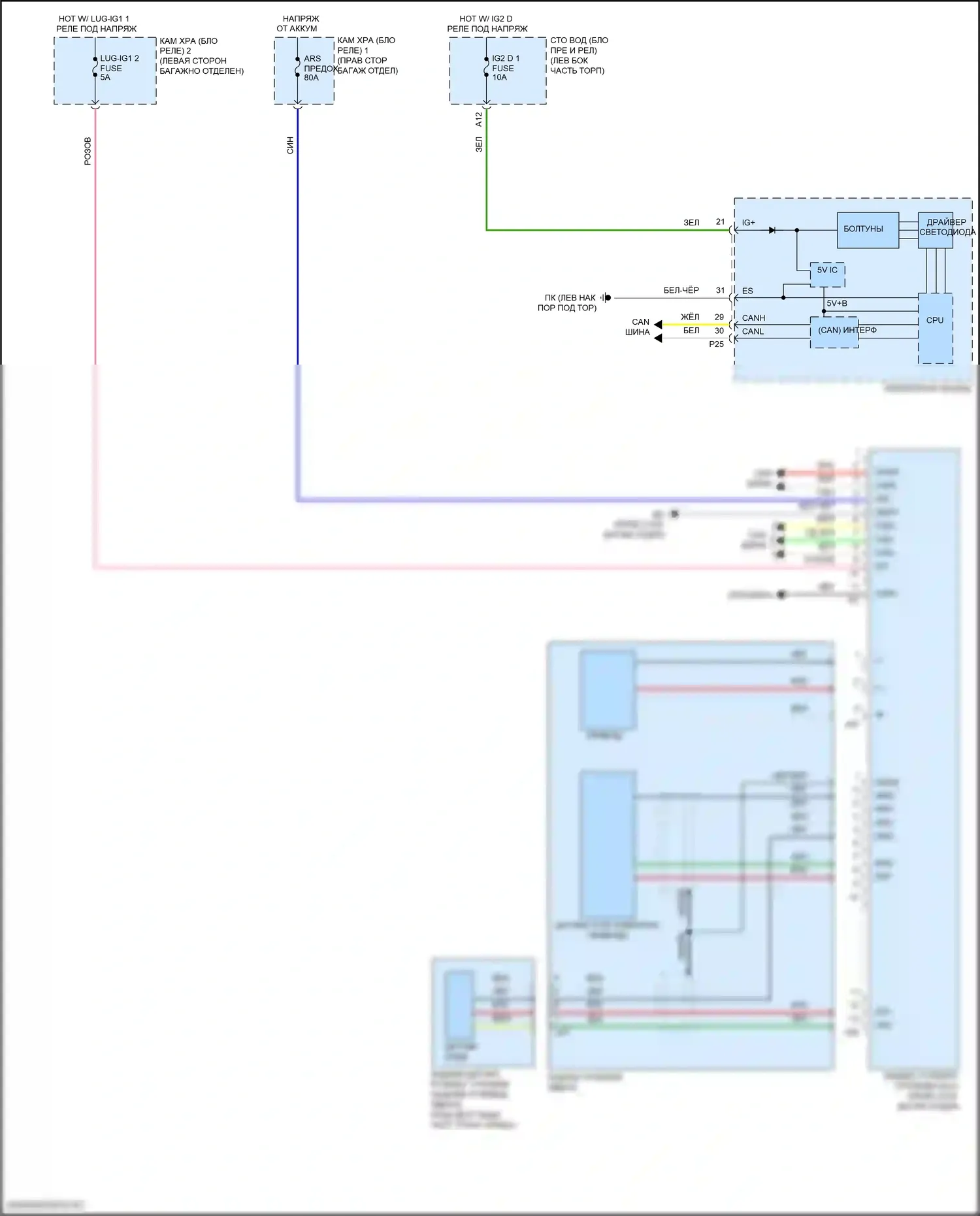 LC Lexus I (2016-2024): Электросхема усилителя руля (2 из 2) 
