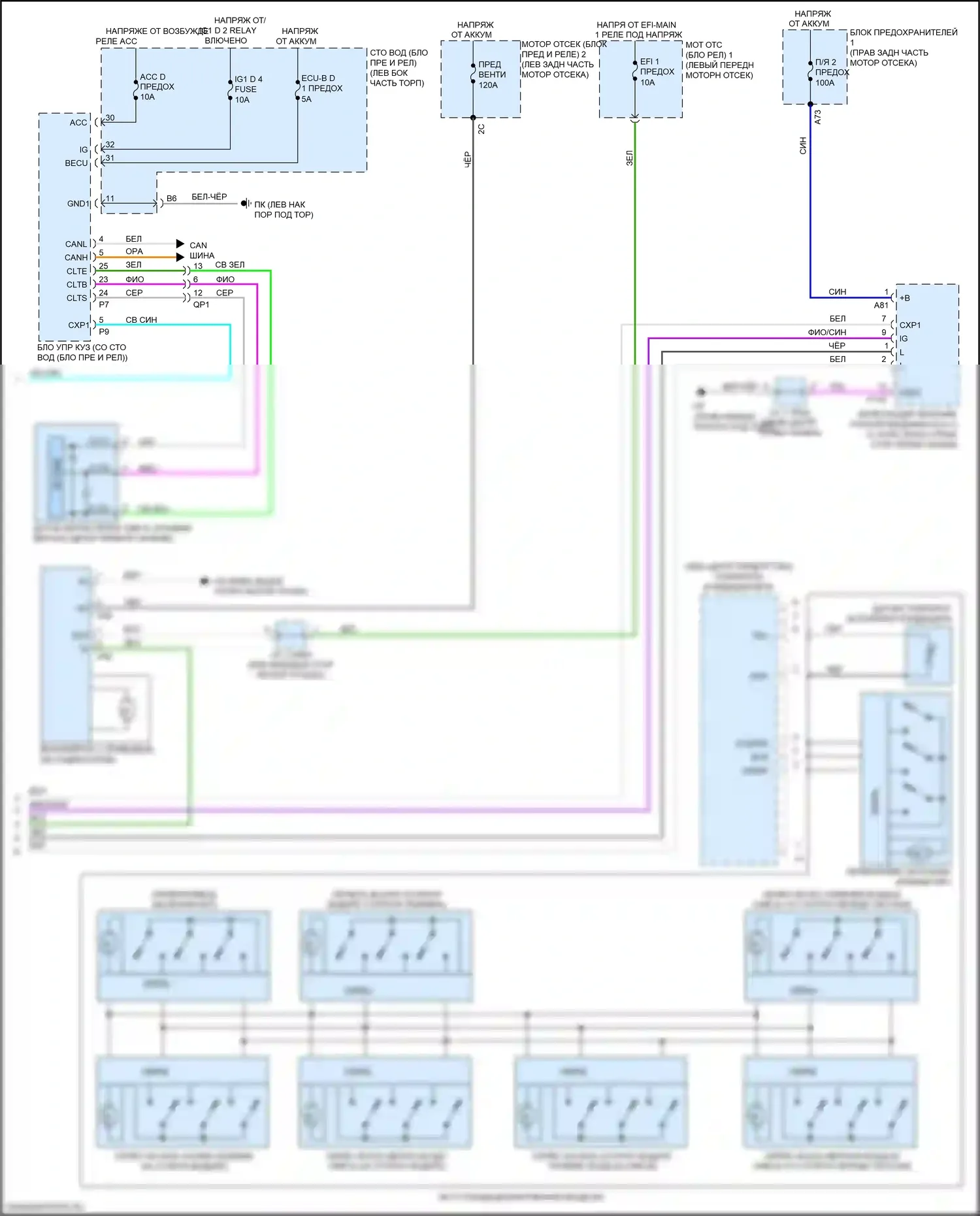 LC Lexus I (2016-2024): Электросхема климат контроля (3 из 3) 