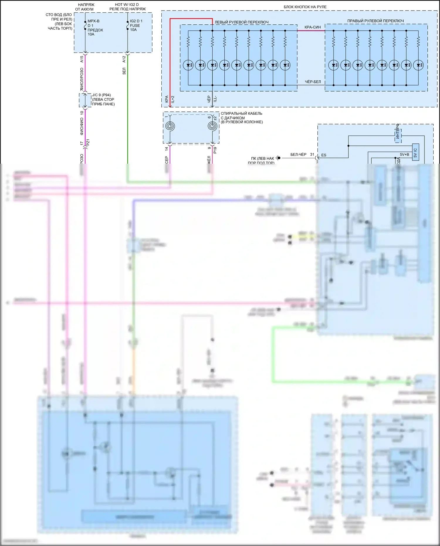 LC Lexus I (2016-2024): Электросхема подсветки приборной панели (4 из 4) 