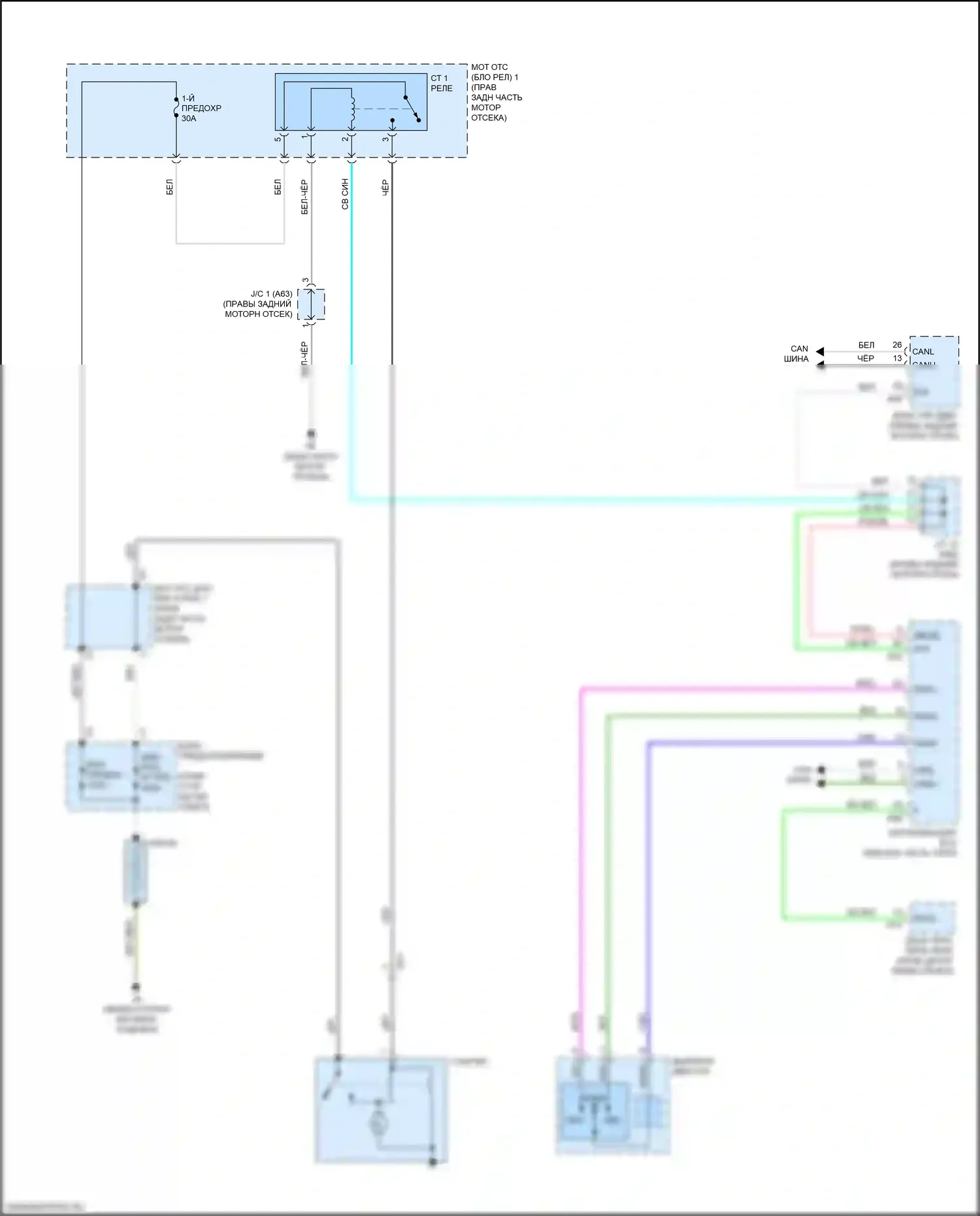 LC Lexus I (2016-2024): Электросхема стартера 