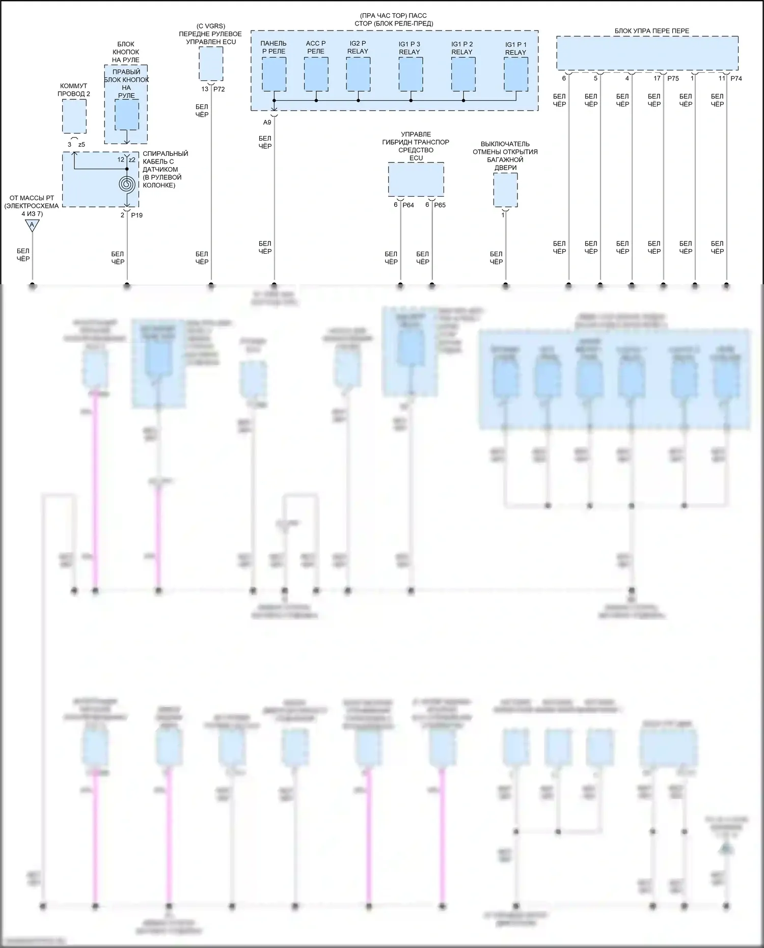 LC Lexus I (2016-2024): Электросхема разводки массы (5 из 7) 