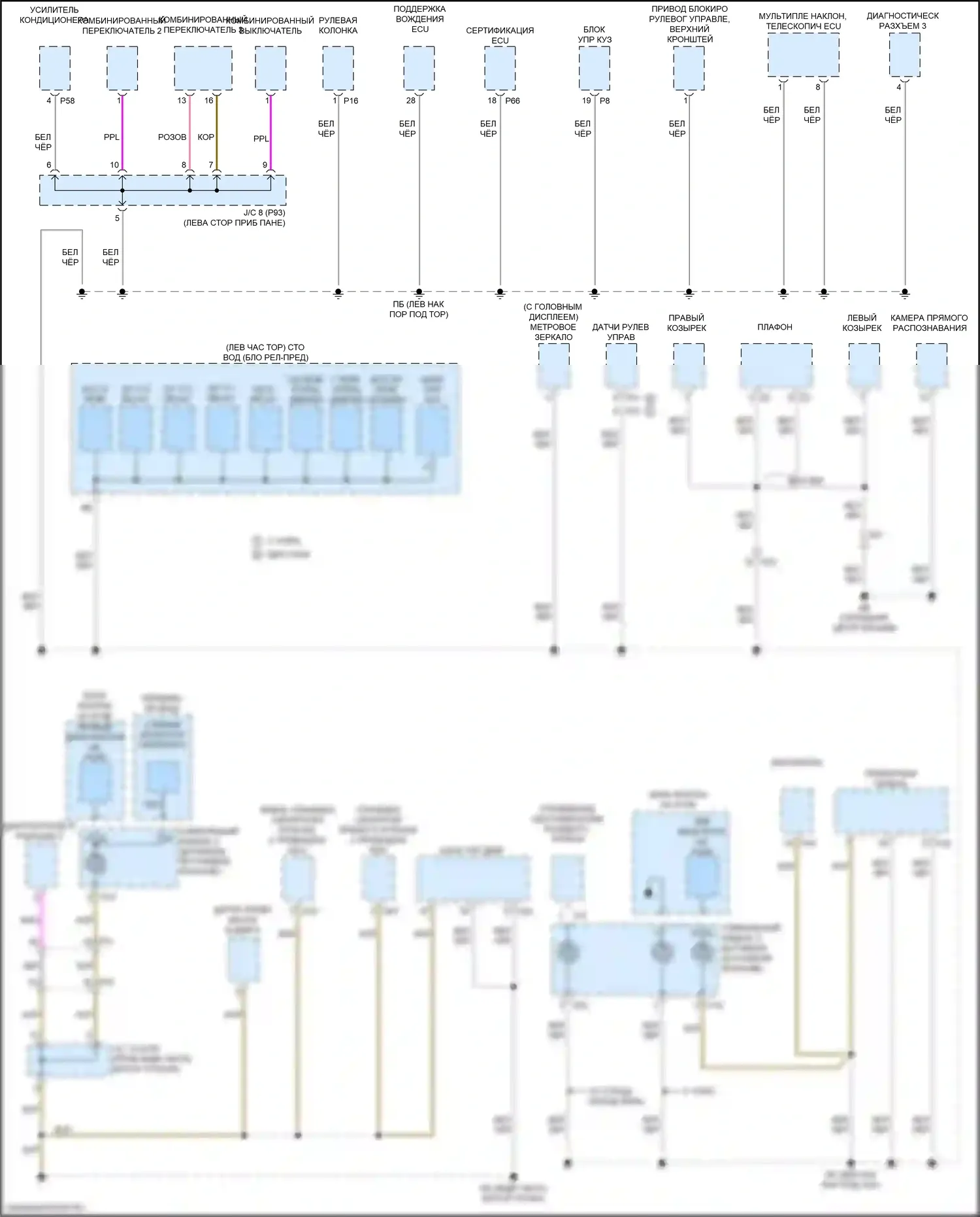 LC Lexus I (2016-2024): Электросхема разводки массы (6 из 6) 